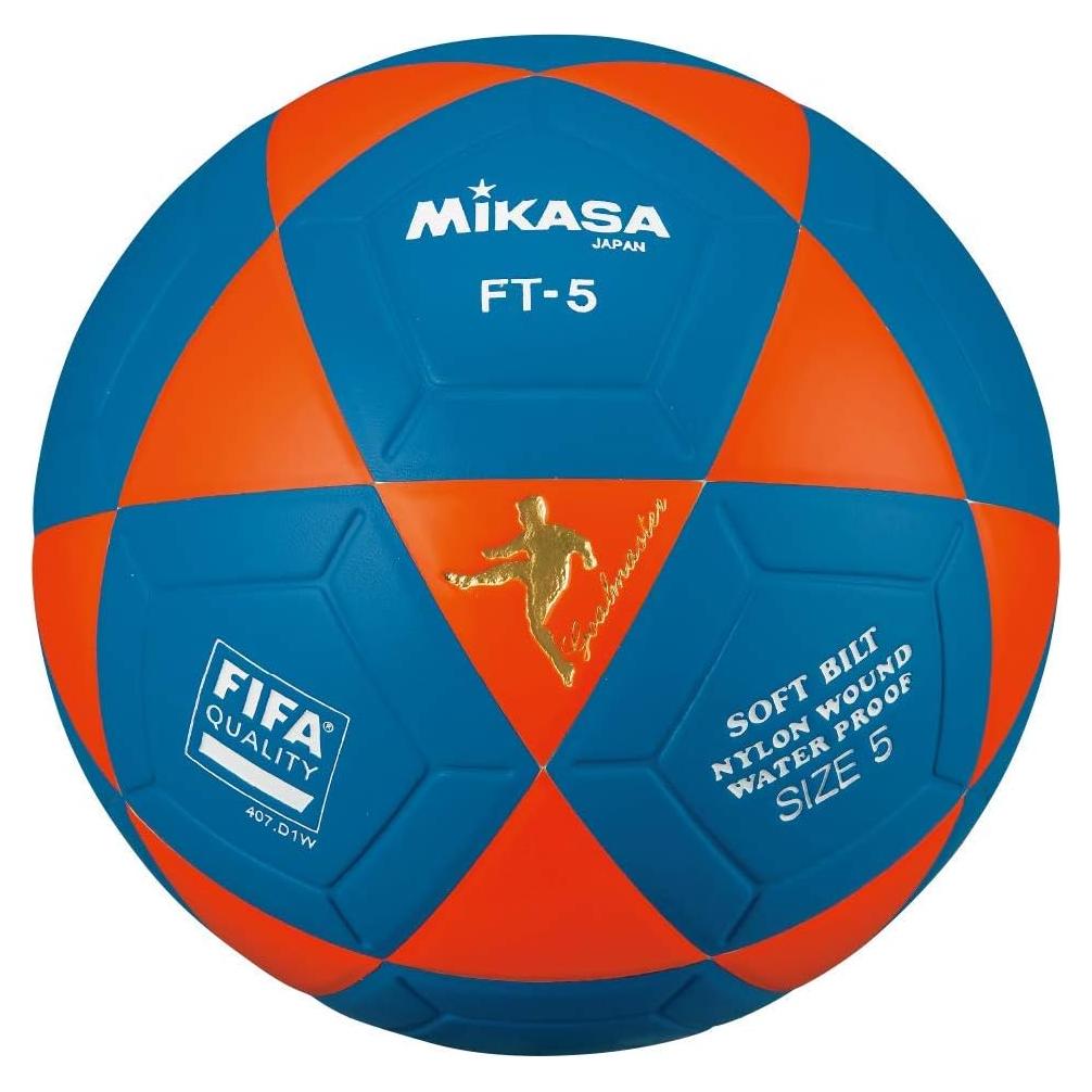 Balón de Fútbol Mikasa FT5 Goal Master Tamaño 5 Naranja-Azul