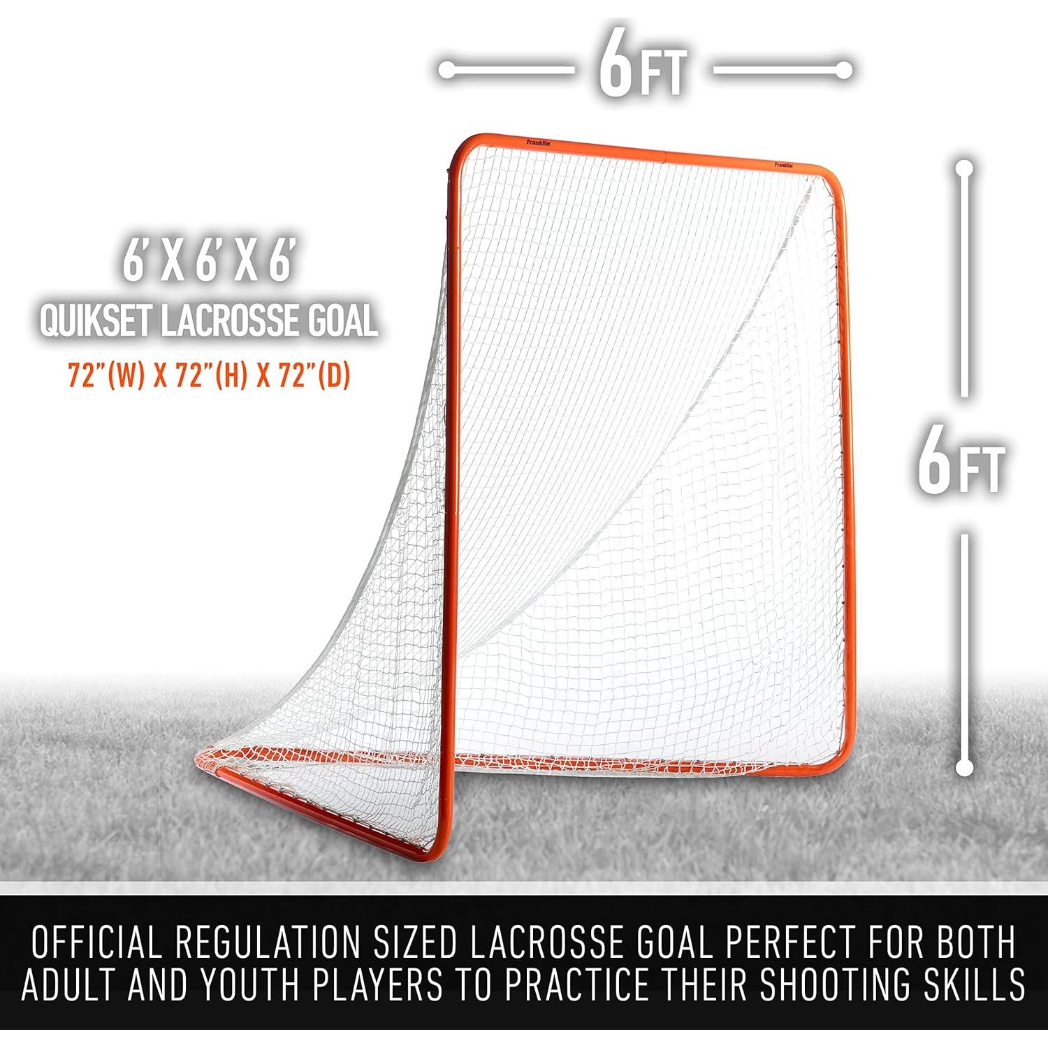 Meta de Lacrosse Franklin Sports 1.83m - Red Portátil para Jardín