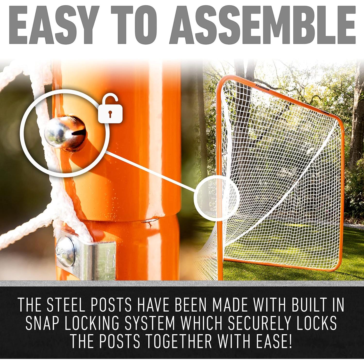 Meta de Lacrosse Franklin Sports 1.83m - Red Portátil para Jardín