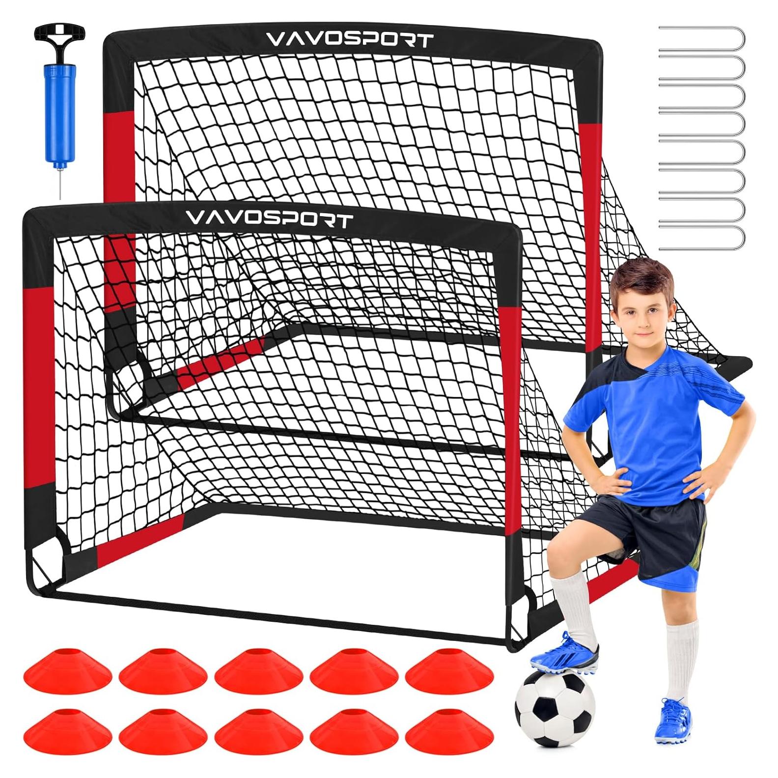 Porterías de Fútbol VAVOSPORT 4x3 para Niños - Set Completo