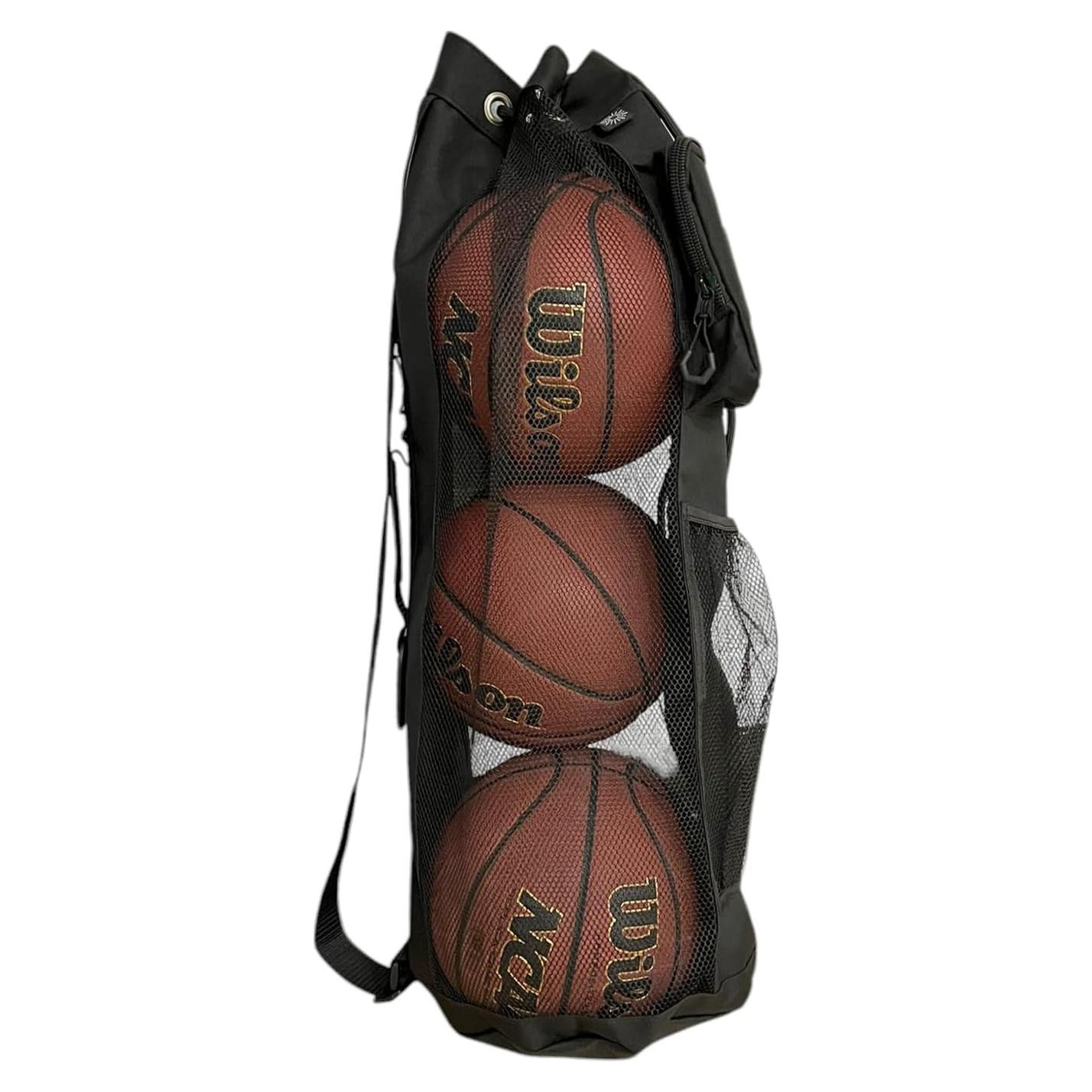 Bolsa Deportiva HOTZ para 3 Balones de Baloncesto - Lona y Malla
