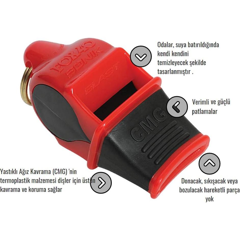 Silbato Fox 40 Sonik Blast CMG Azul/Blanco +120dB