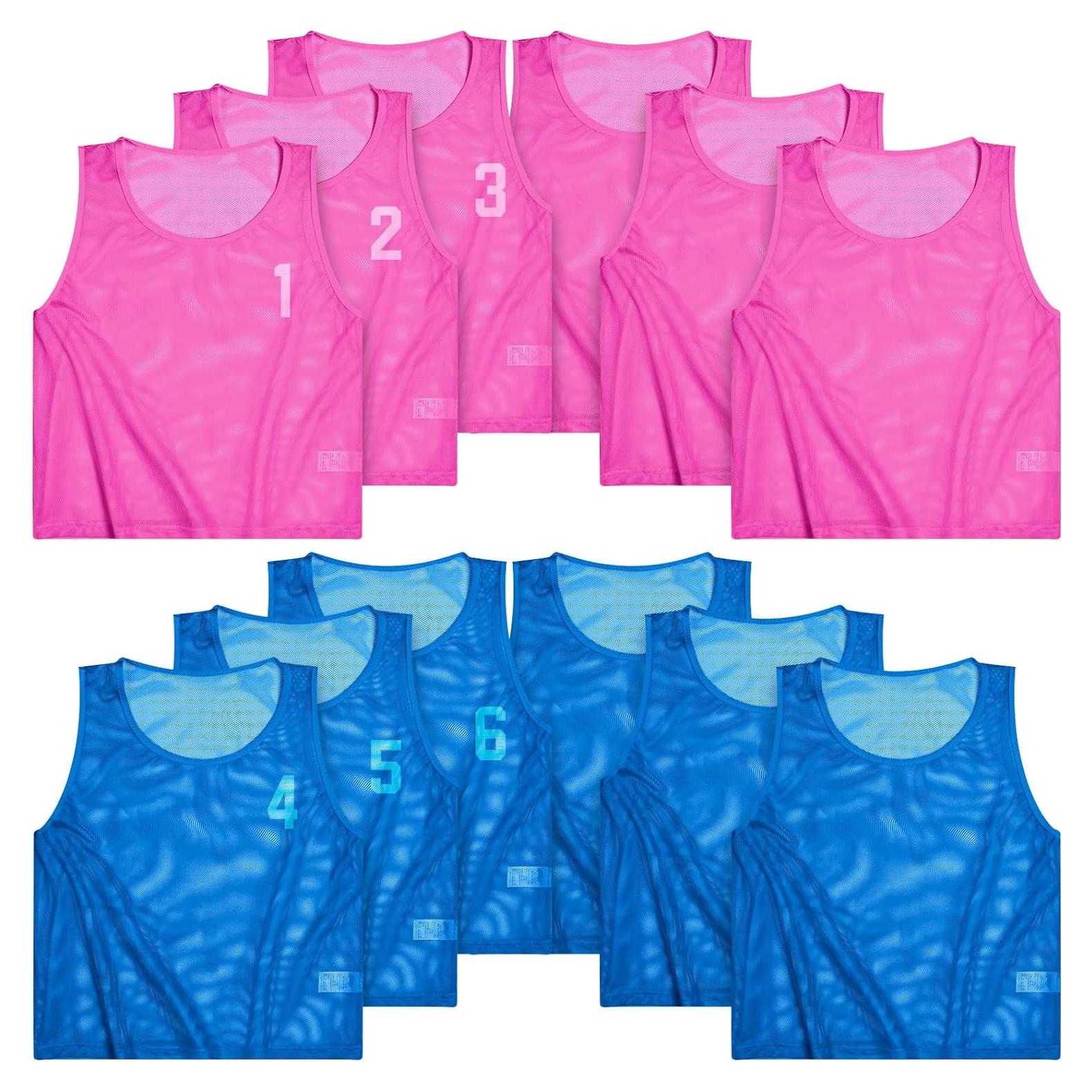 Chalecos de Scrimmage Boyiee para Jóvenes - Malla Nylon 12 Piezas