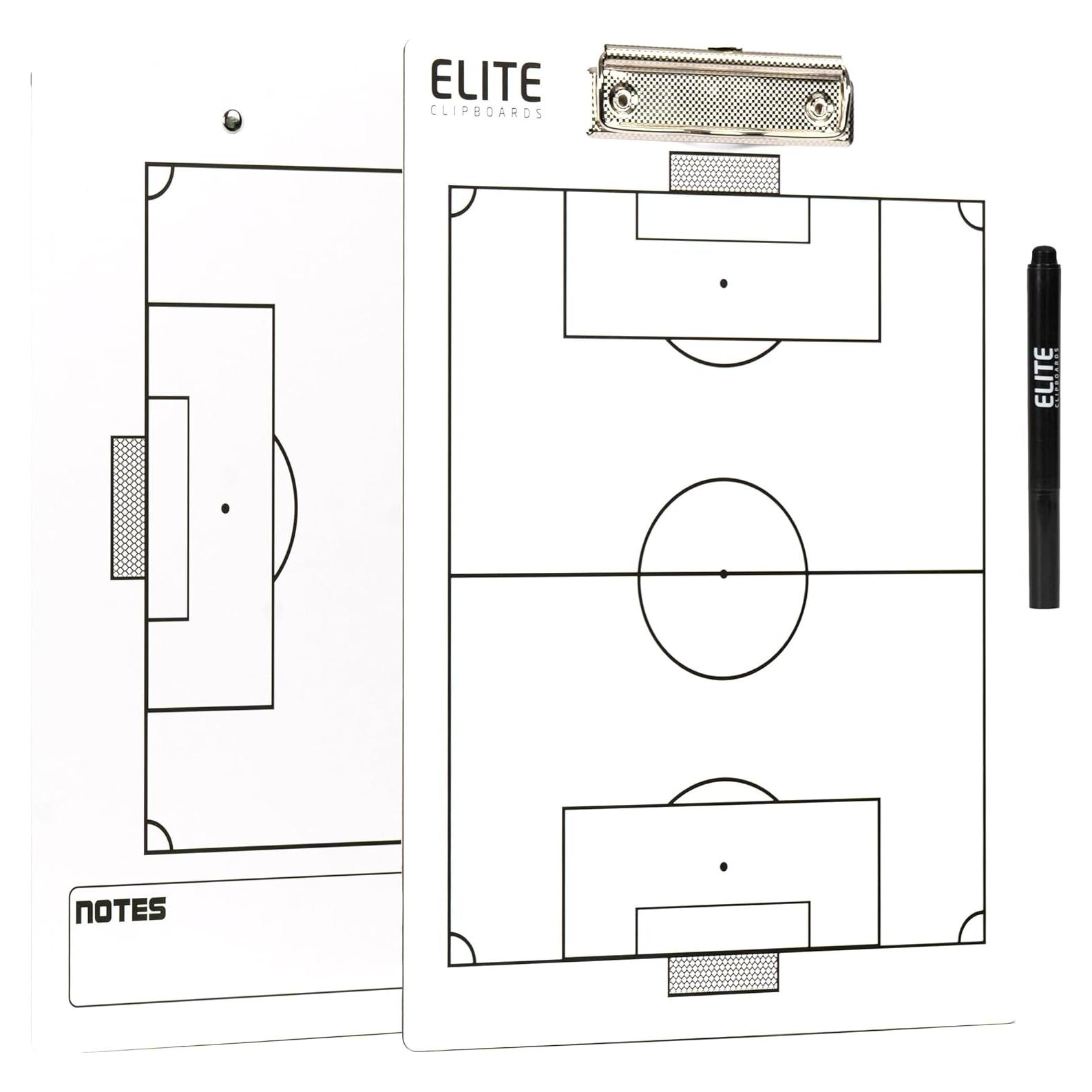Pizarra Blanca de Entrenadores de Fútbol Elite Clipboards 31.75x22.86cm