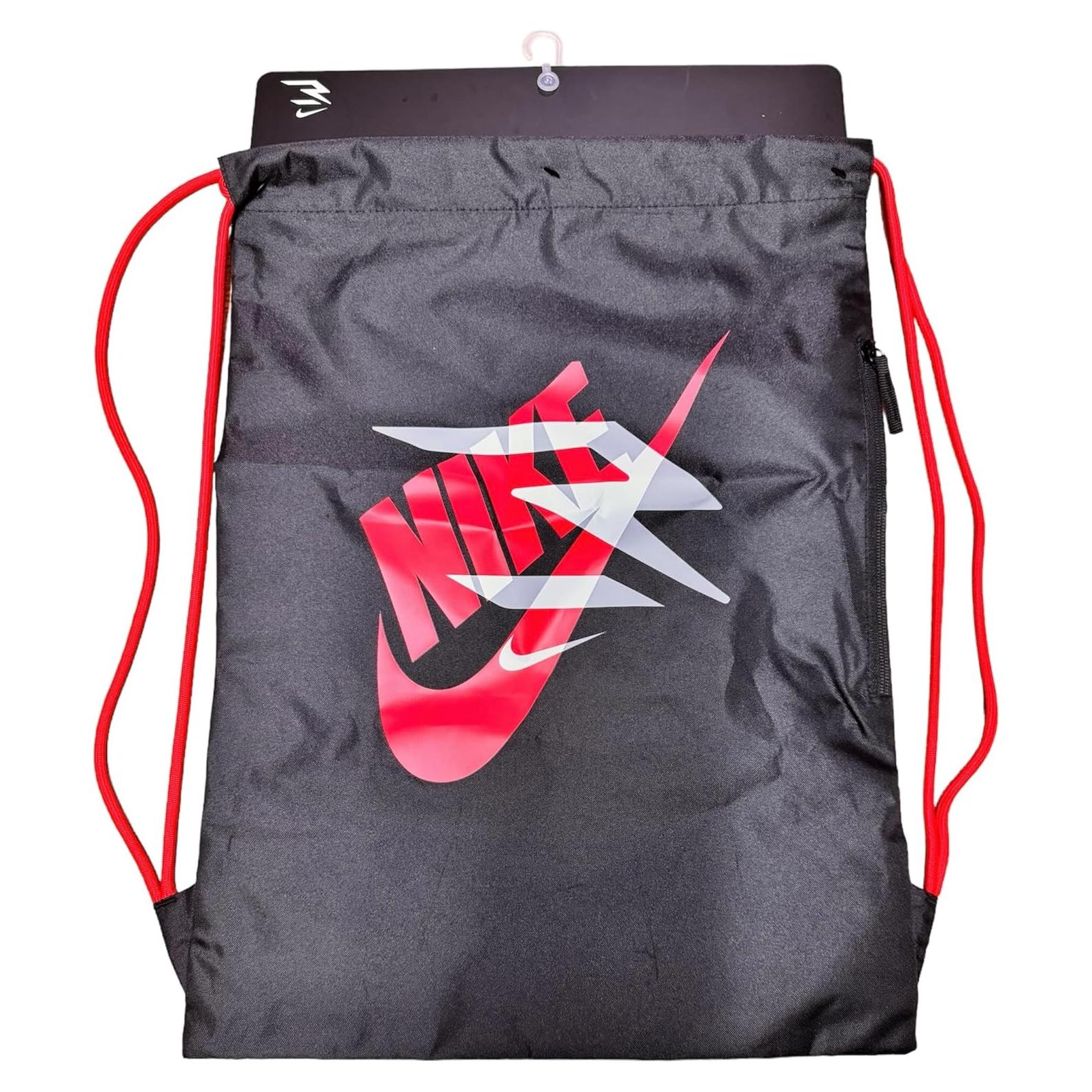 Bolsa de Cuerda Nike Unisex Negra y Roja 34x49 cm