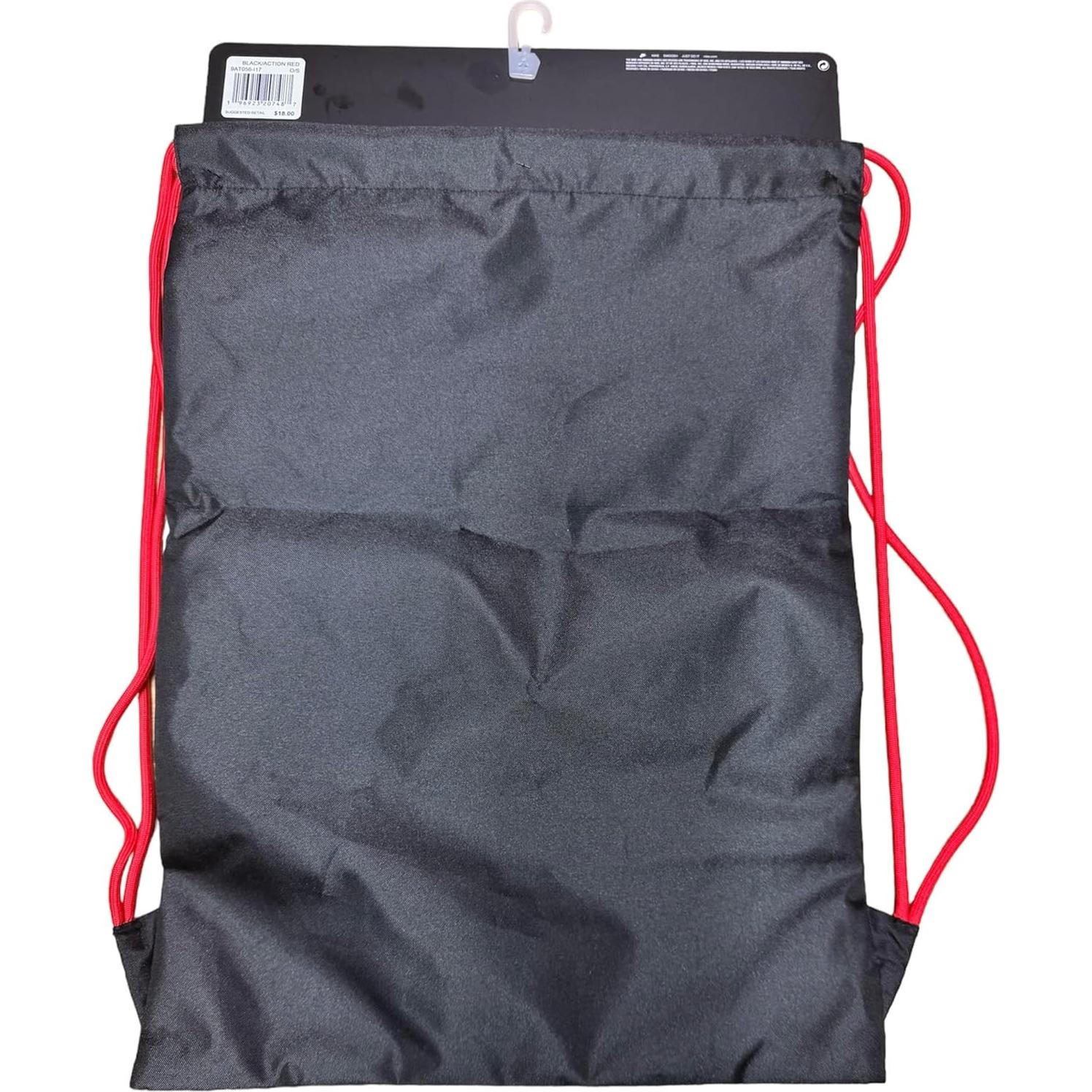 Bolsa de Cuerda Nike Unisex Negra y Roja 34x49 cm