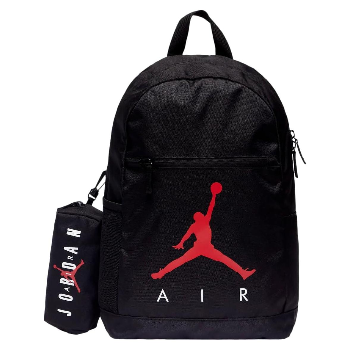 Mochila Nike Air Jordan Grande Negra con Estuche Desmontable