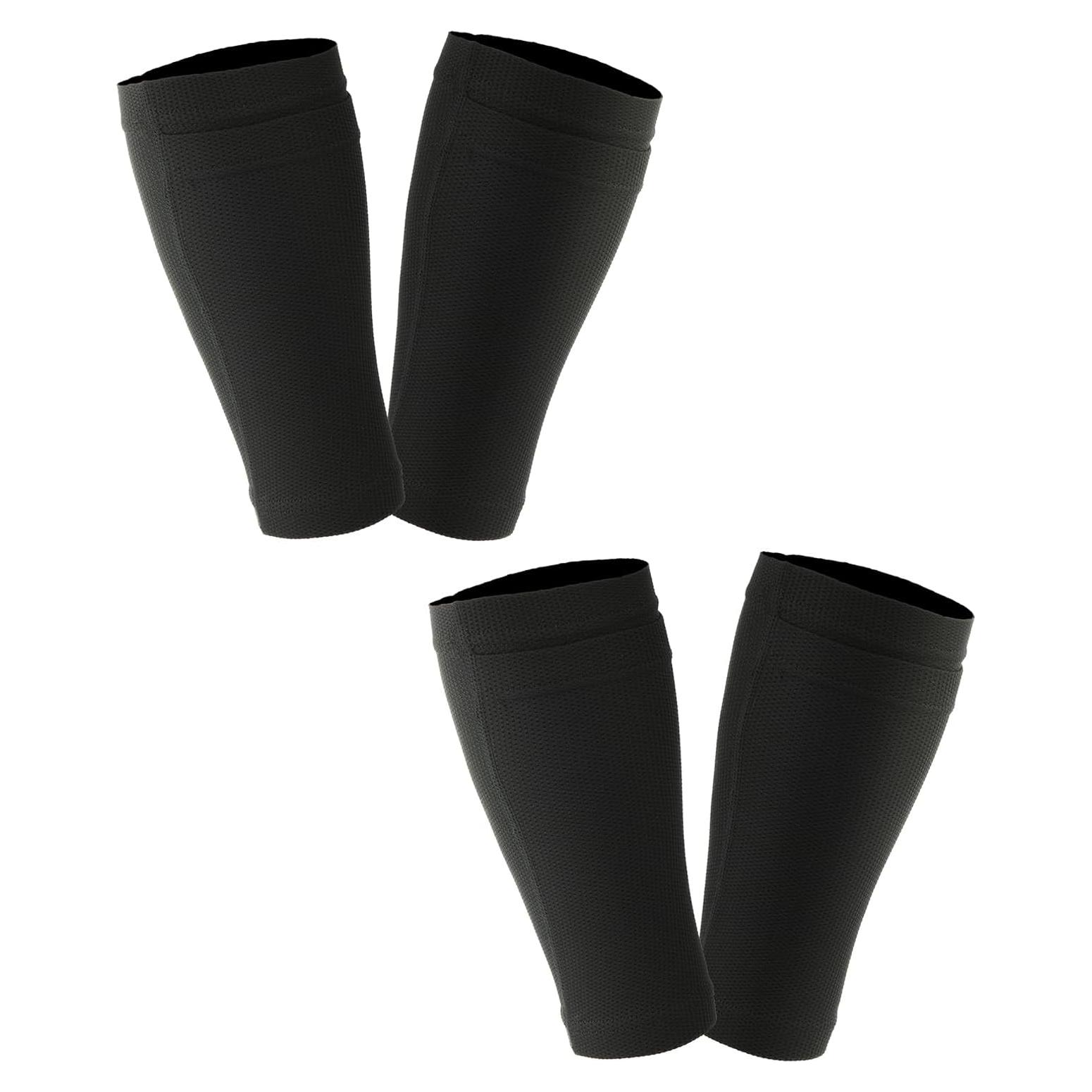 Mangas de Espinilleras Cosmos para Fútbol - 2 Pares, Negro