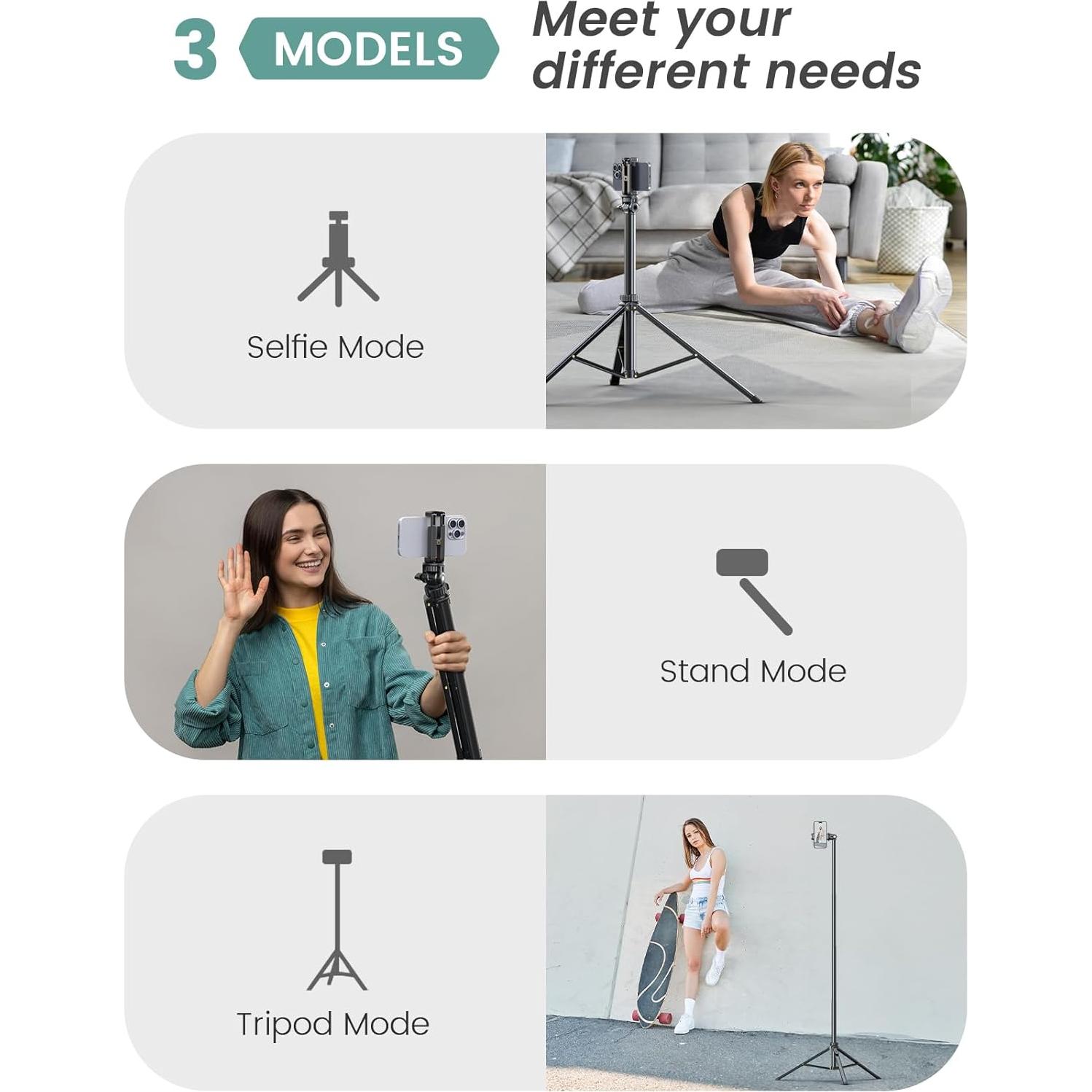 Trípode YUMAZLA 1.8m para iPhone con control remoto