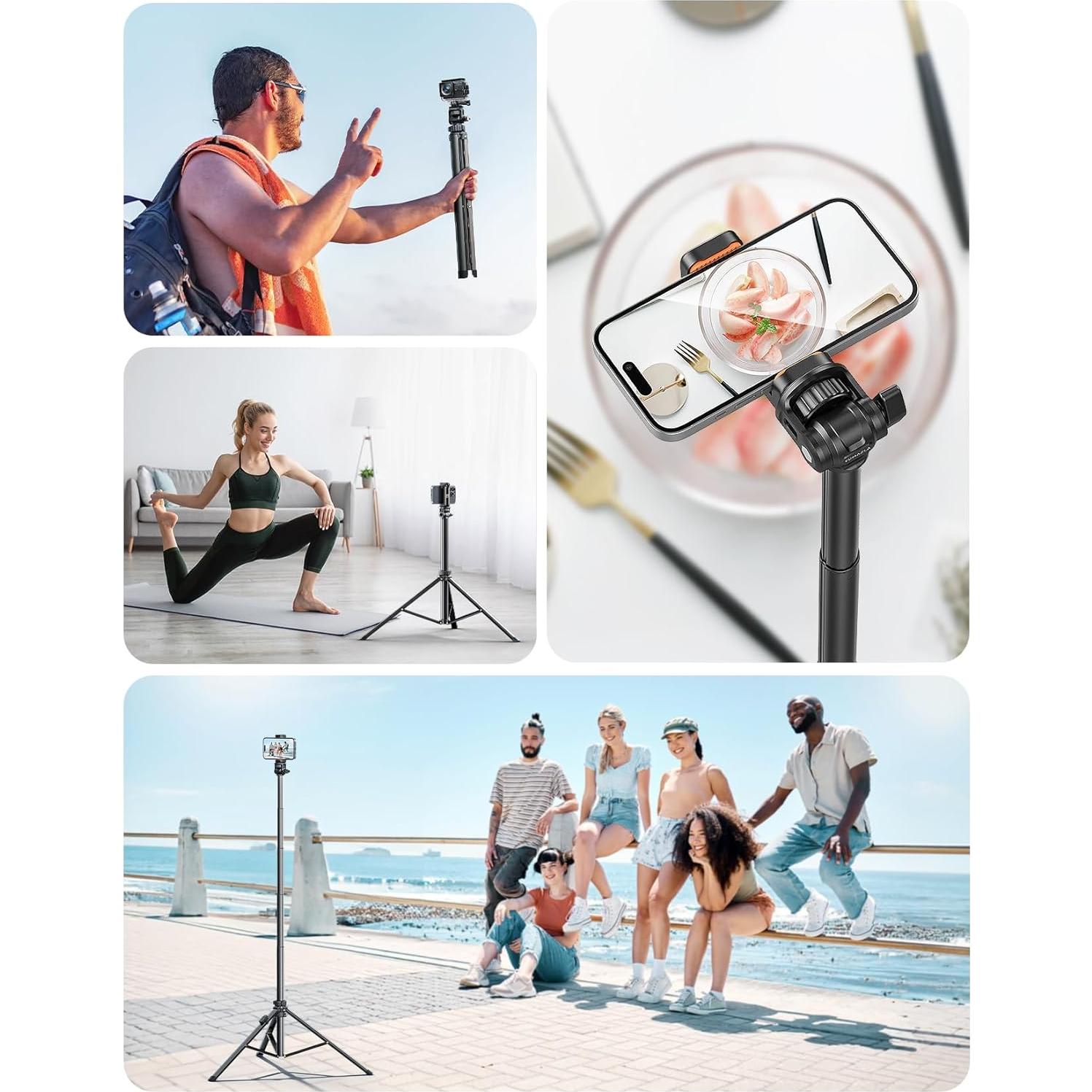 Trípode YUMAZLA 1.8m para iPhone con control remoto