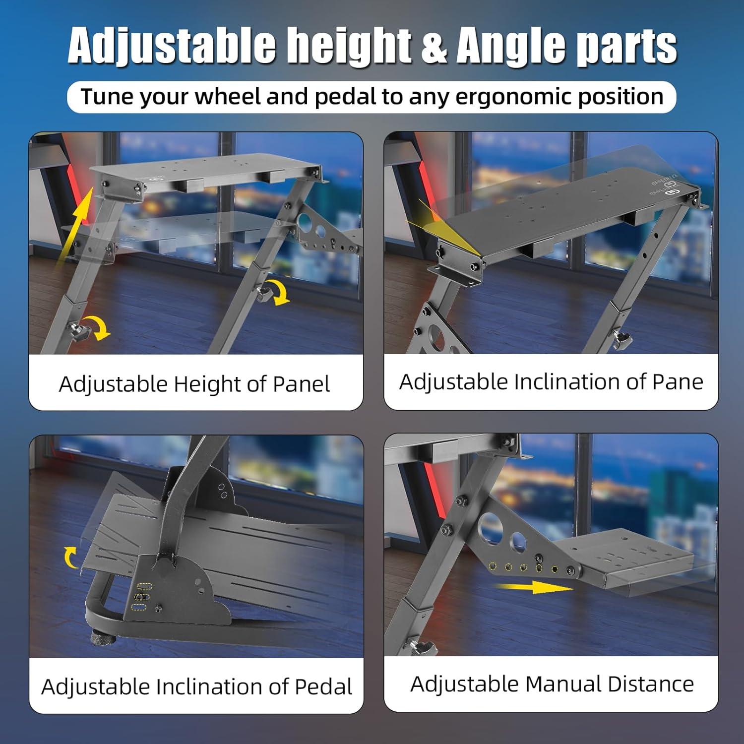 Soporte de Volante Grefinity Ajustable para Simulador de Carreras