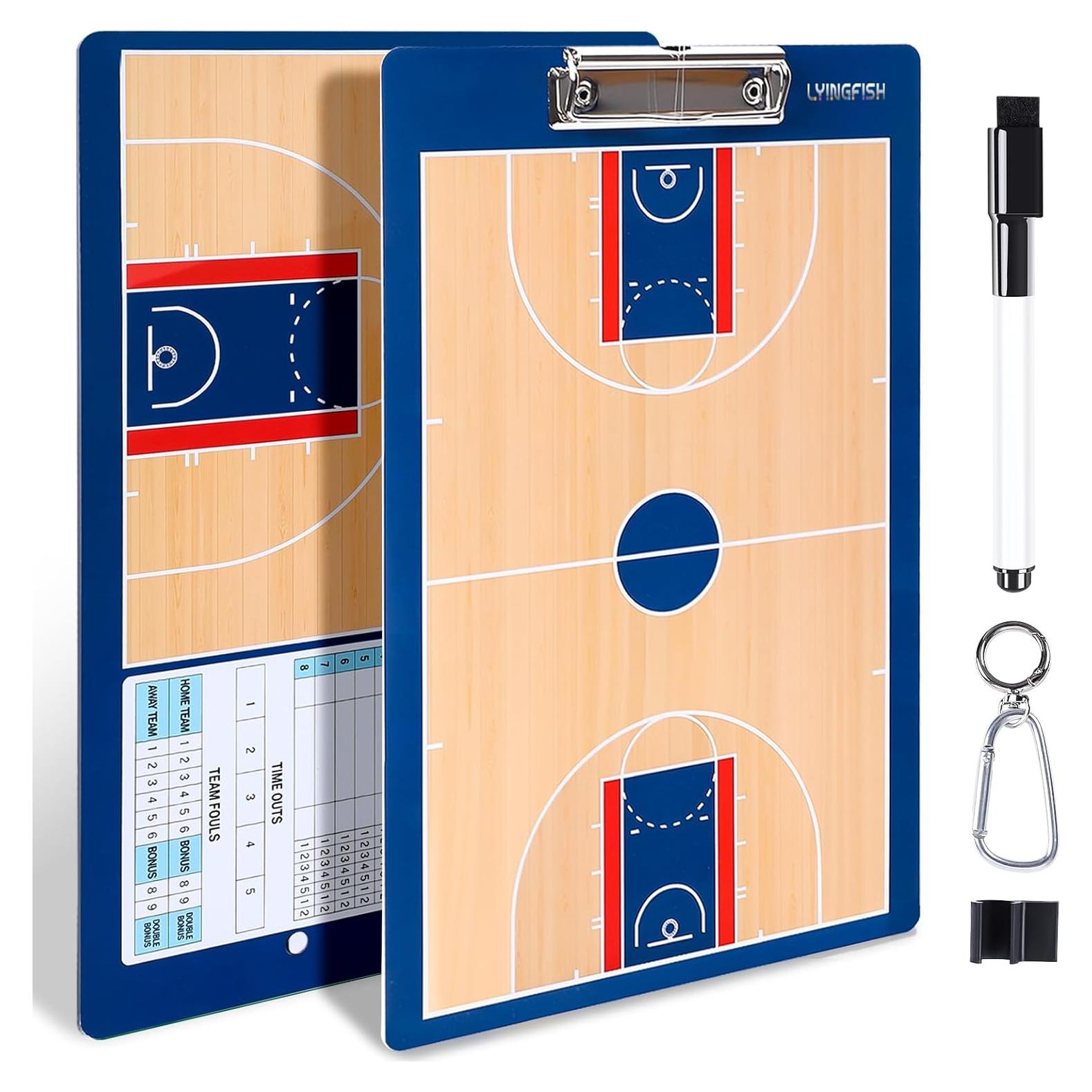 Pizarra de Entrenador de Baloncesto LYINGFISH Doble Cara Azul