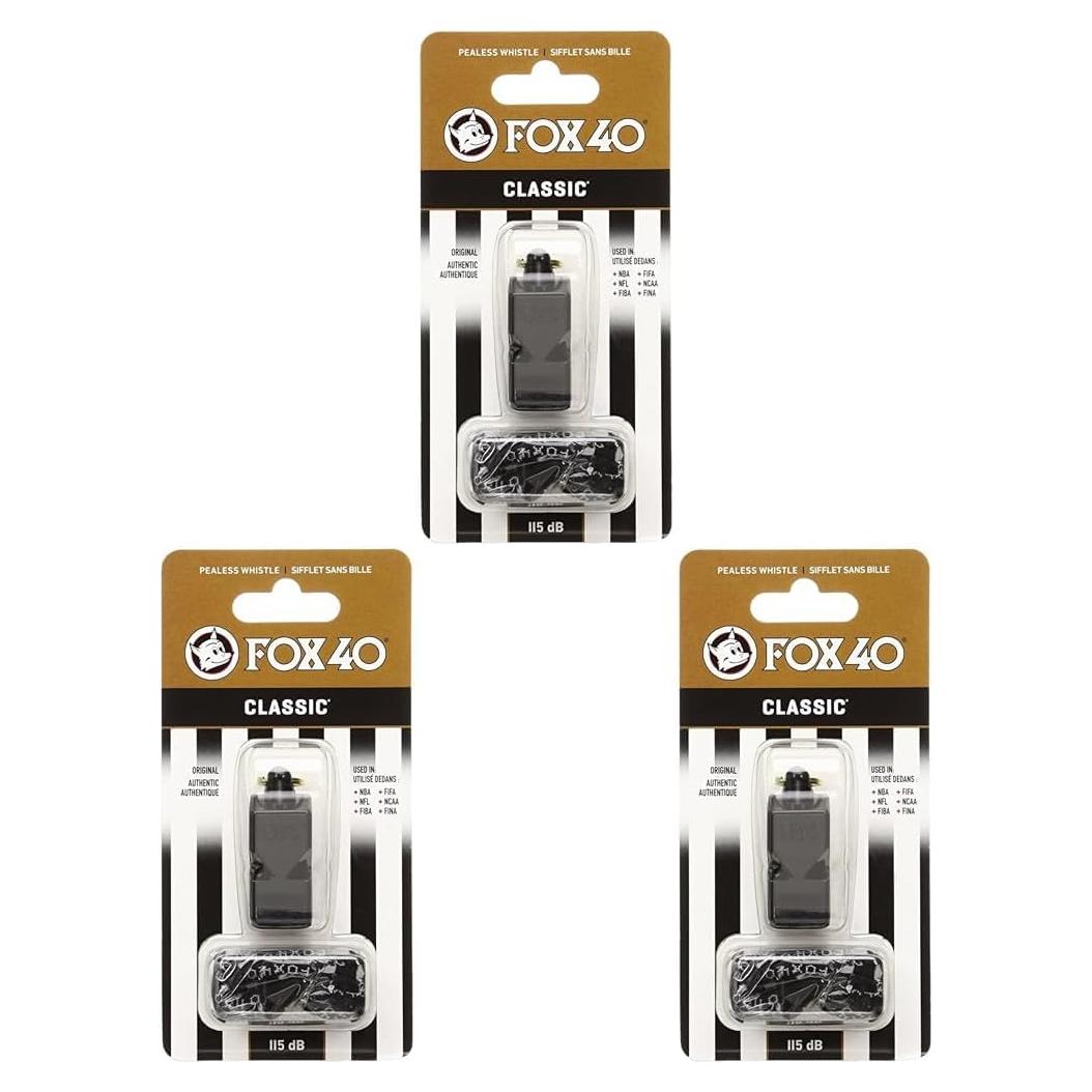 Silbato Fox 40 Classic Negro - Paquete de 3 Unidades