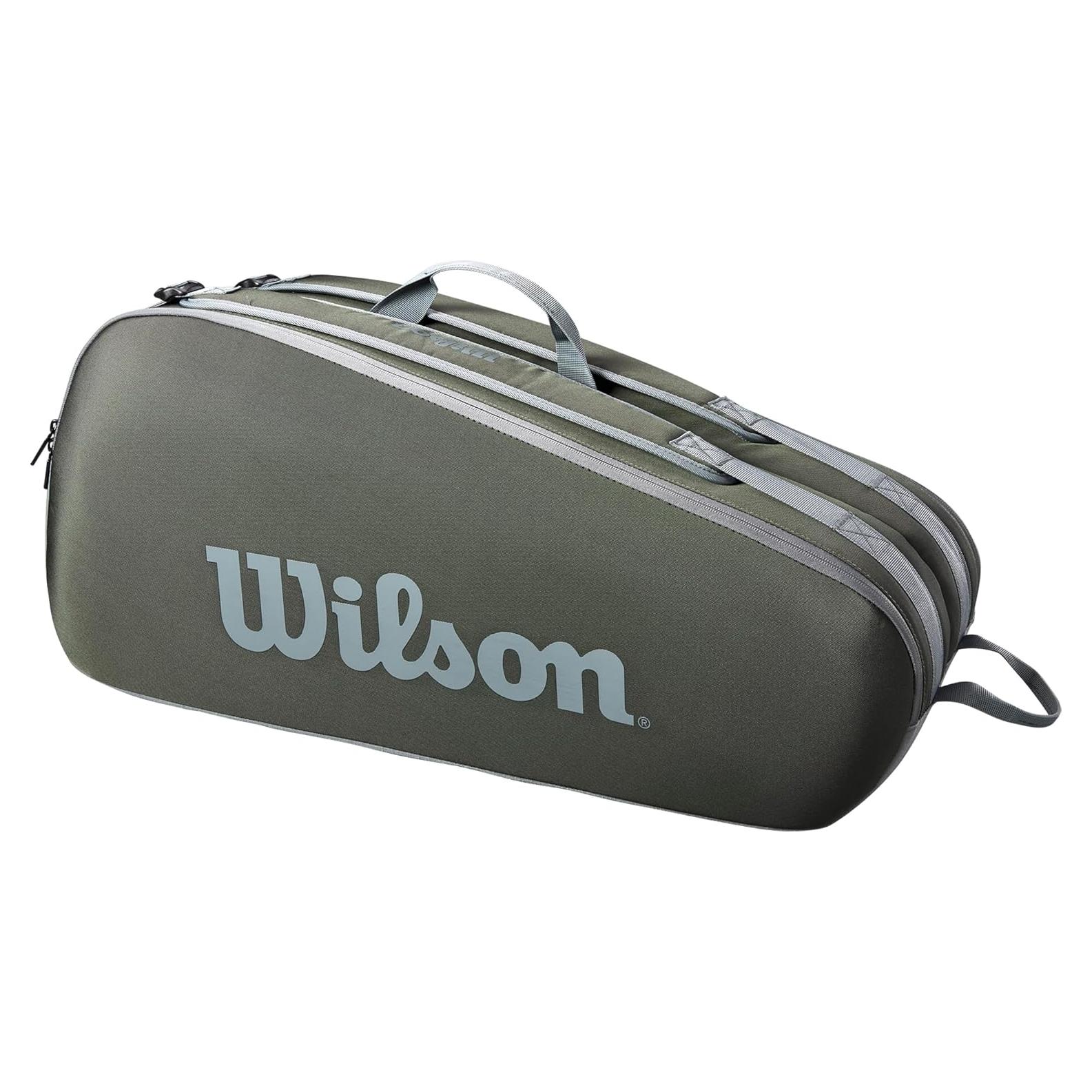 Bolsa de Raquetas de Tenis WILSON Tour 6 Pack Verde Oscuro