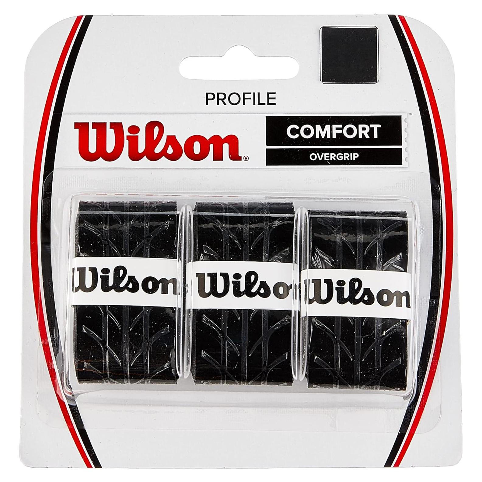 Raqueta de Tenis Wilson Grip Perfil Negro WRZ4025BK 4 3/8