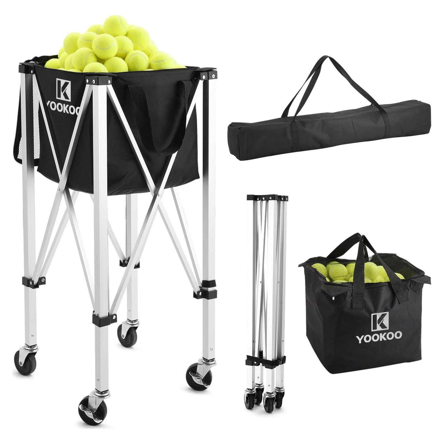 Carro de Pelotas de Tenis YooKoo para 150 Pelotas - Plegable