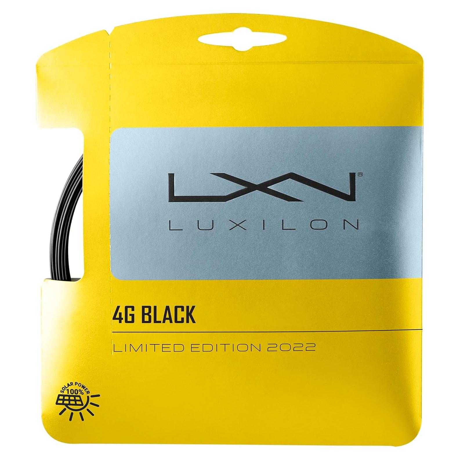 Cuerda de Tenis Luxilon 4G 1.25mm Negra - Set para Adultos