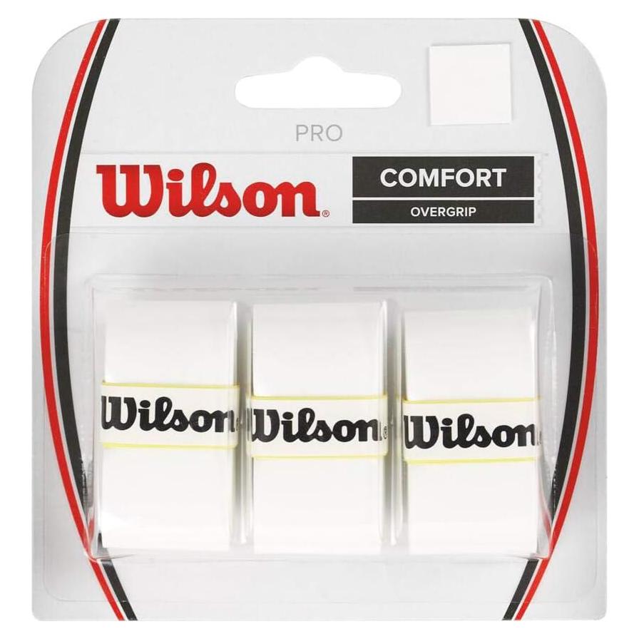 Overgrip Wilson Pro Paquete de 3 Fieltro Blanco Tenis