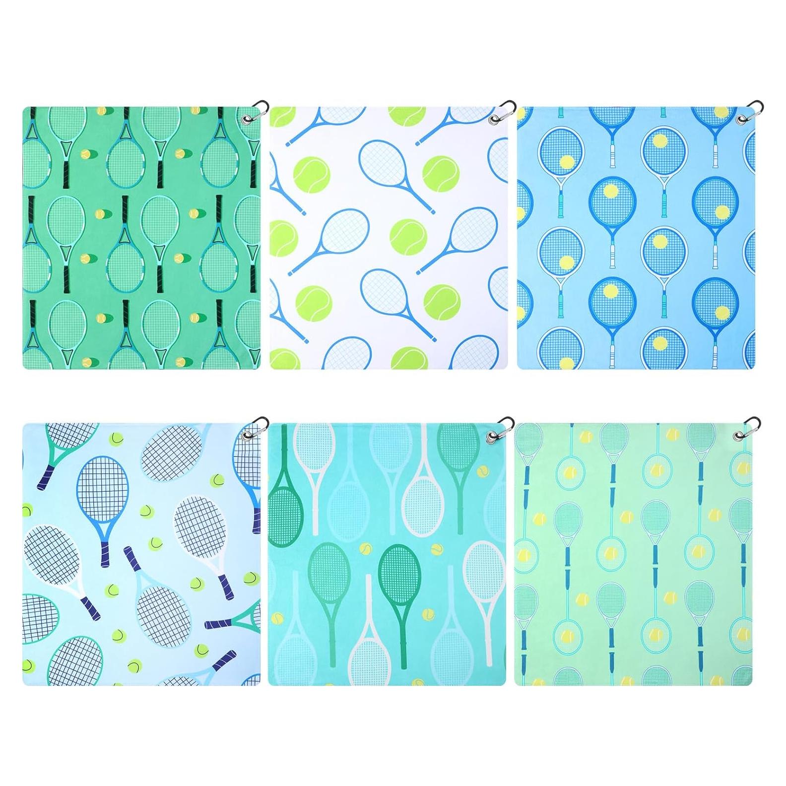 VitalCozy 6 Toallas de Tenis Suaves 38x43 cm Absorbentes