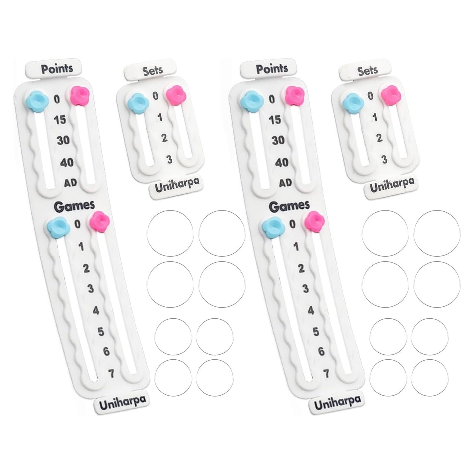 Contador de Puntuaciones de Tenis Uniharpa - Tablero Blanco 2P