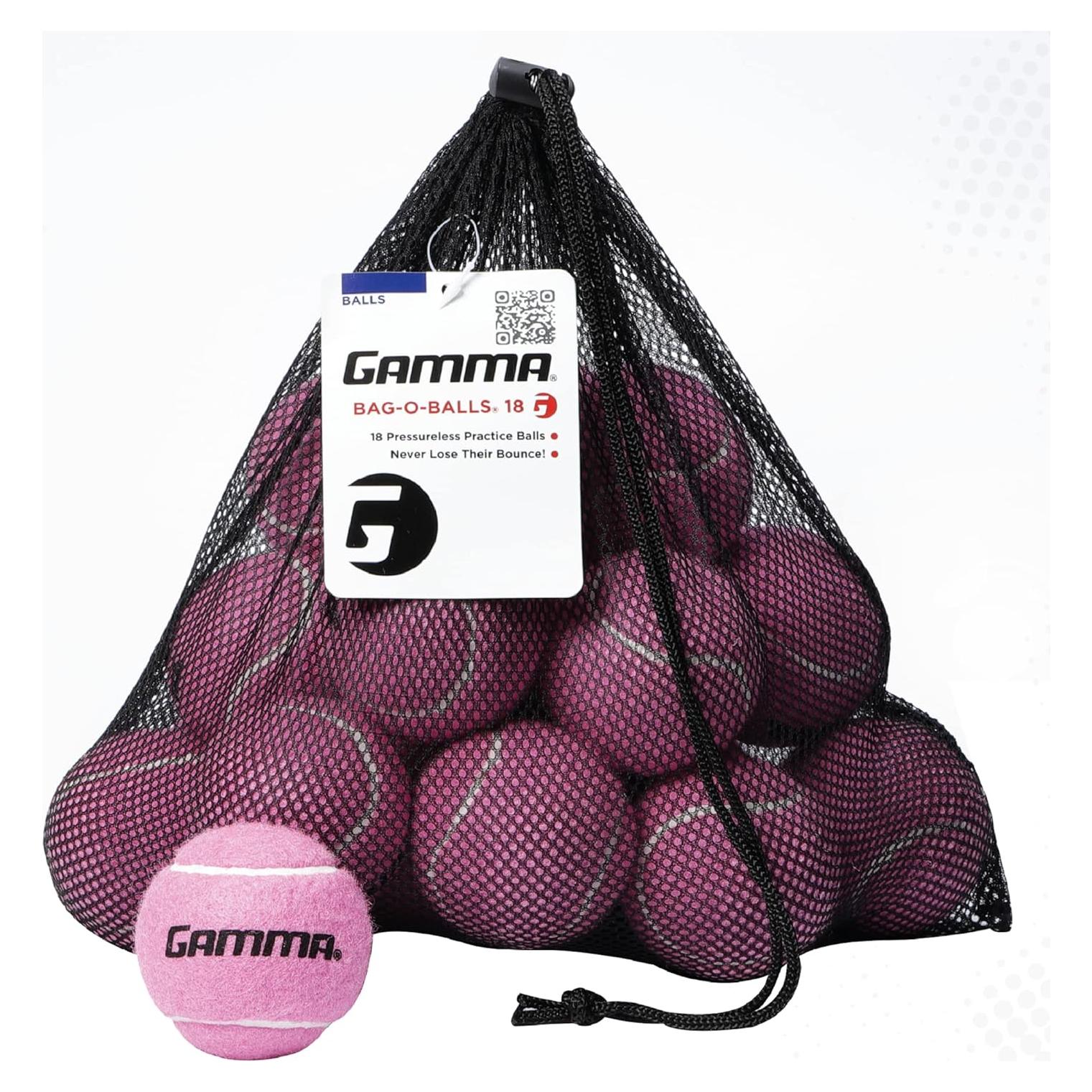 Bolsa de Pelotas de Tenis Sin Presión GAMMA 18 Unidades Rosadas