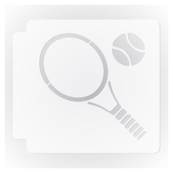 Raqueta de Tenis Genérica JB Cookie Cutters 7.62 cm Blanca