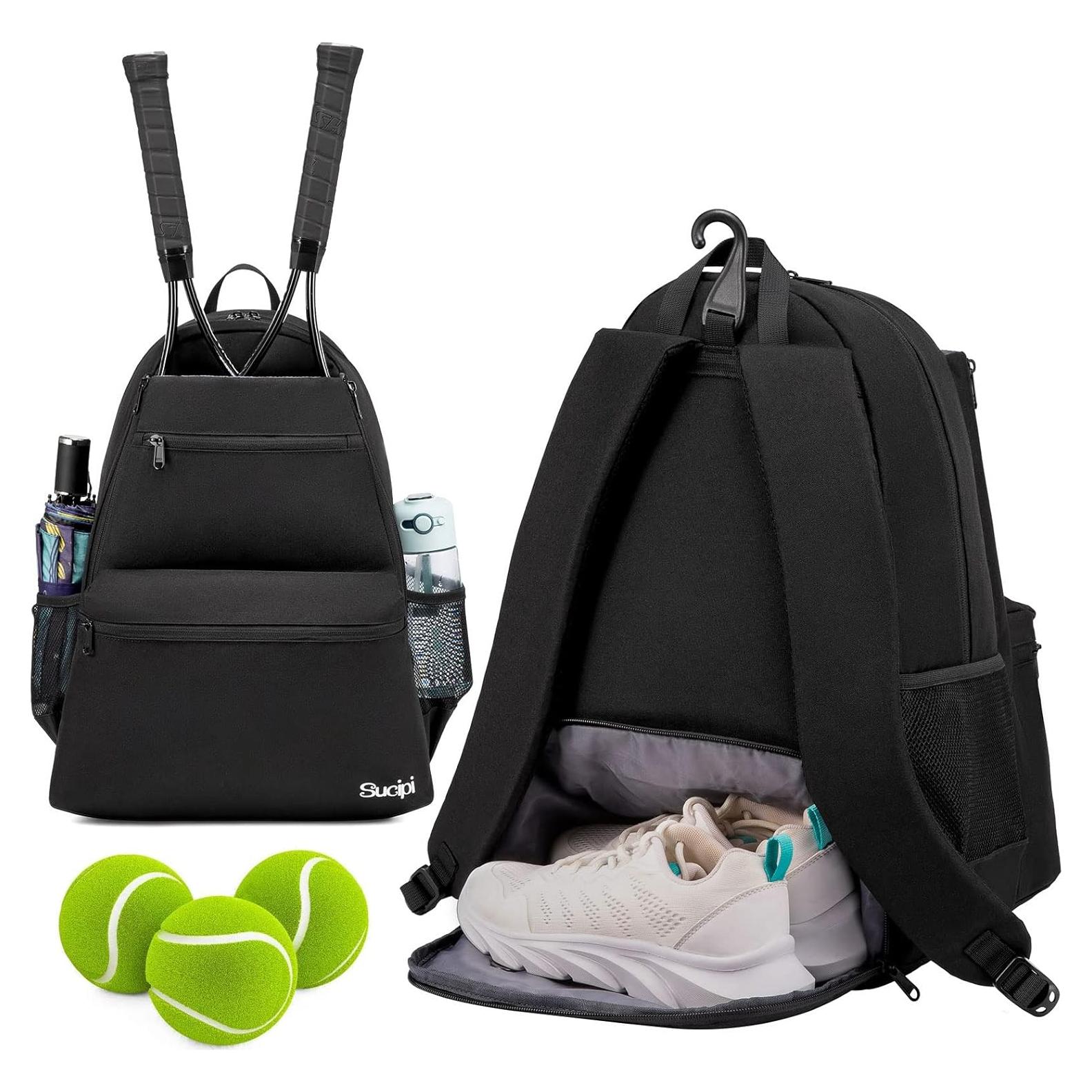 Mochila de Tenis Sucipi Profesional para 2 Raquetas y Zapatos