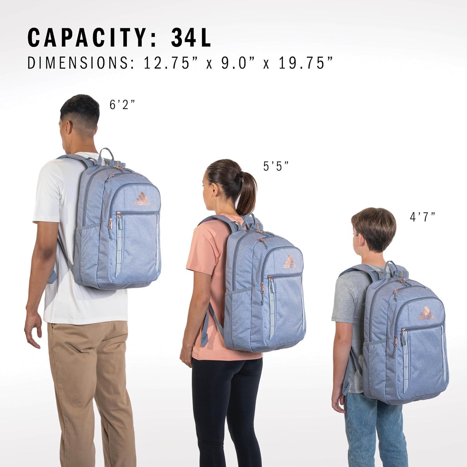 Mochila Adidas Excel Unisex para Laptop 15" - Grande y Duradera