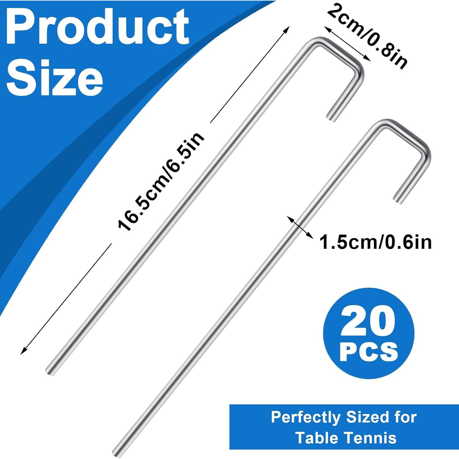 Reemplazo Clip J para Red de Tenis de Mesa Moxweyeni - 20 Pcs