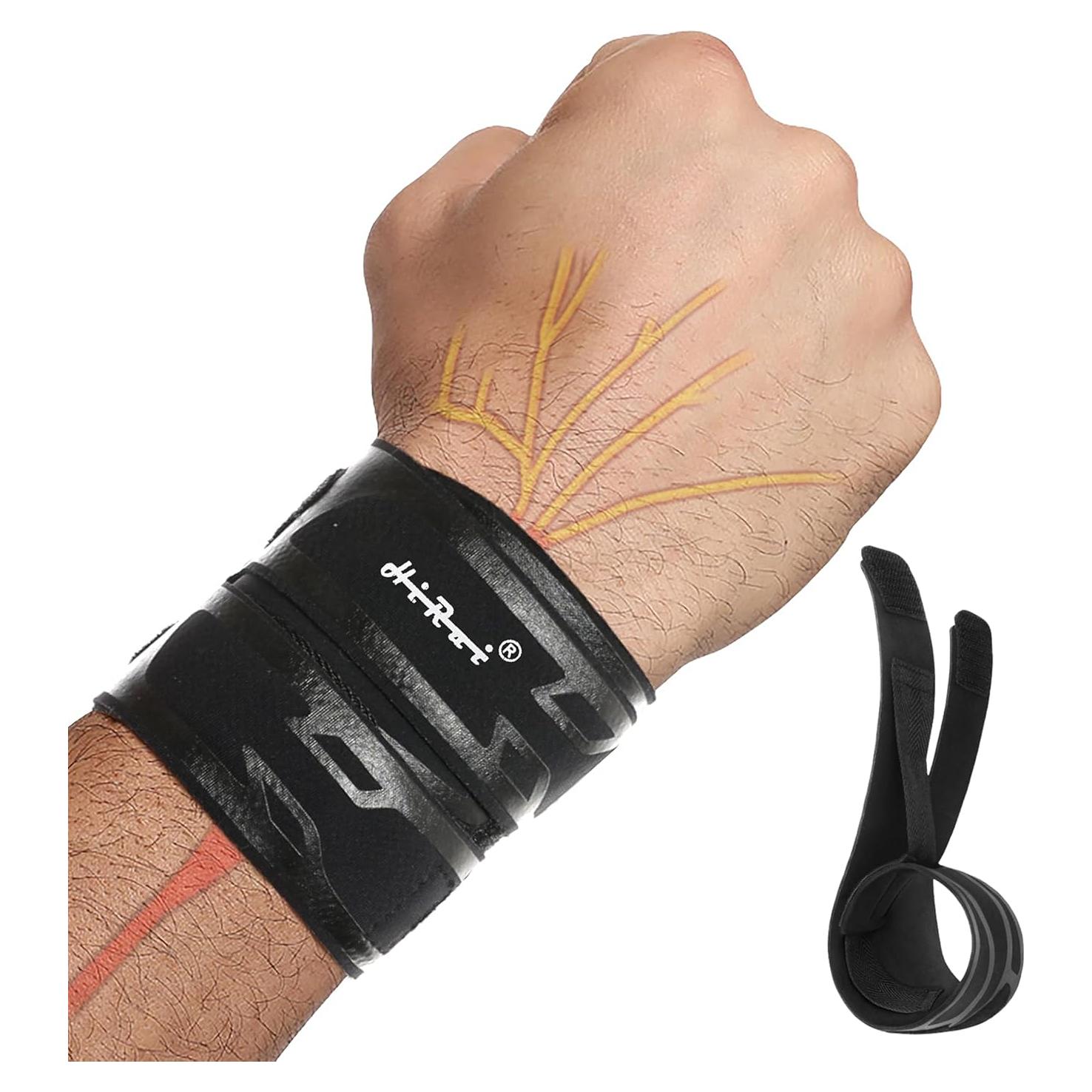 Faja de Muñeca HiRui Ajustable para Soporte y Alivio del Dolor