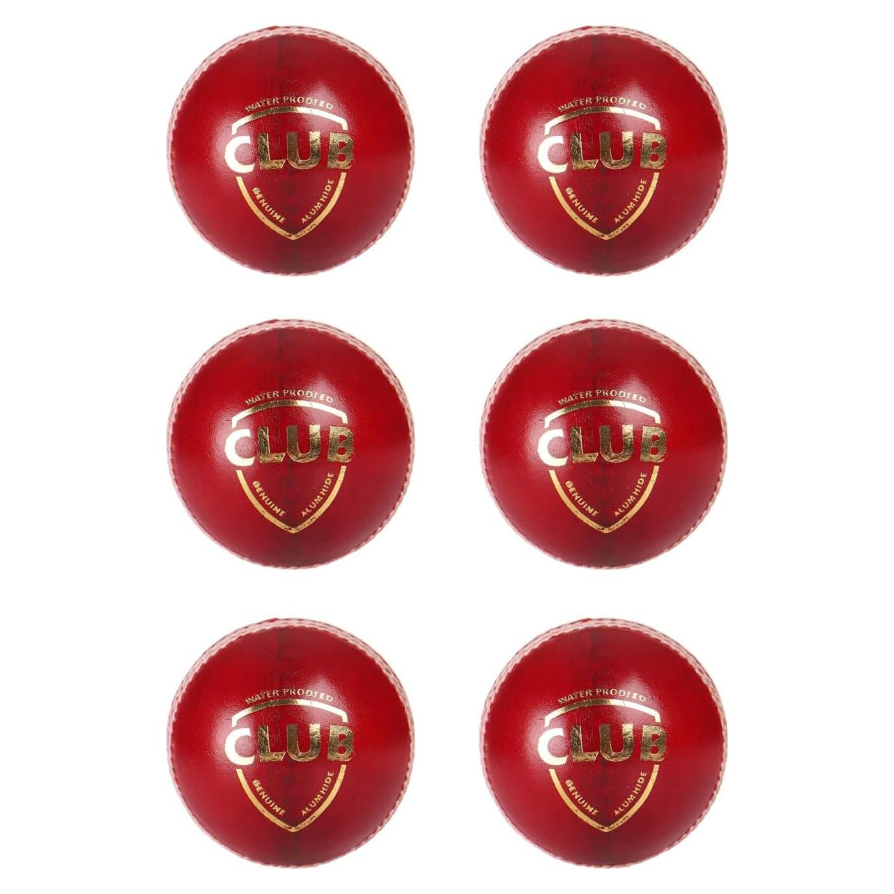 Pelota de Críquet de Cuero SG Club - Paquete de 6 Unidades
