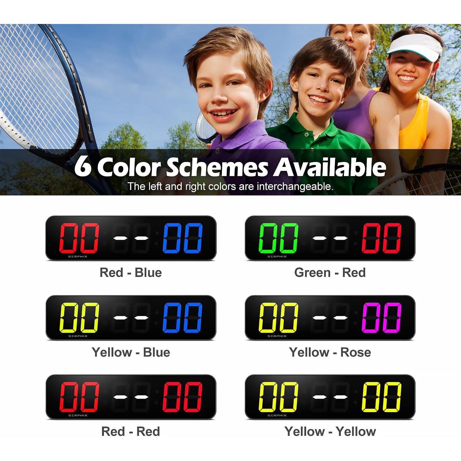 Marcador Digital LED SERPHIX SB-105 38.6x10.2 cm Control Remoto