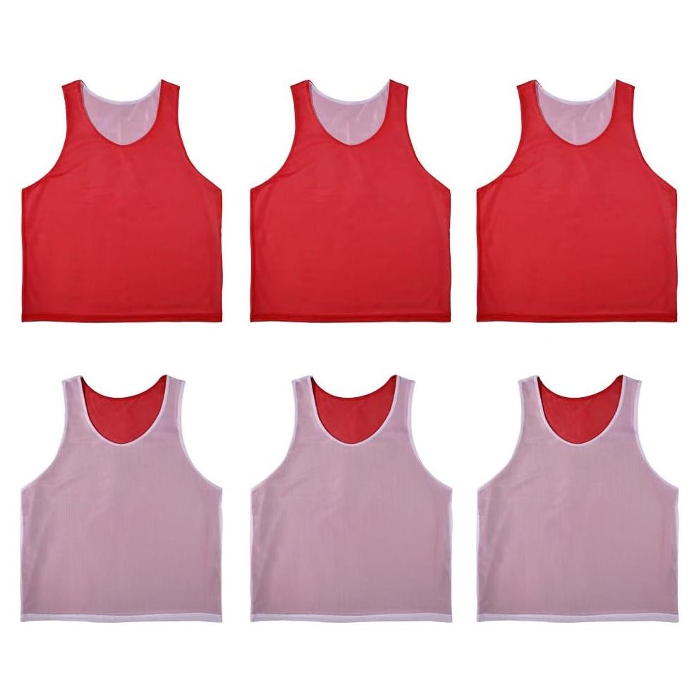 Chalecos Reversibles de Entrenamiento 6 PCS Adulto Poliéster