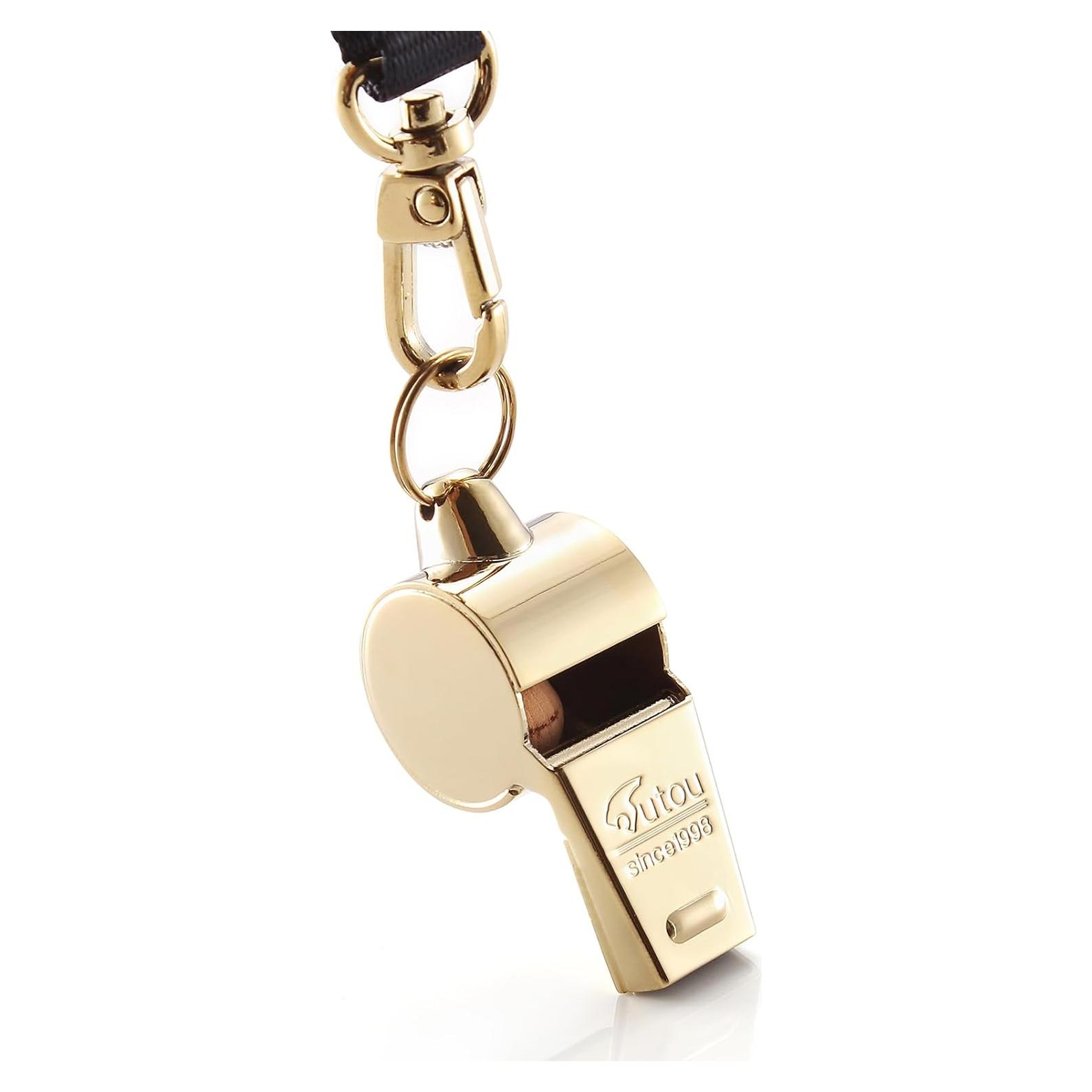 Silbato de Entrenador HUTOU L4820CTJ de Latón con Cordón