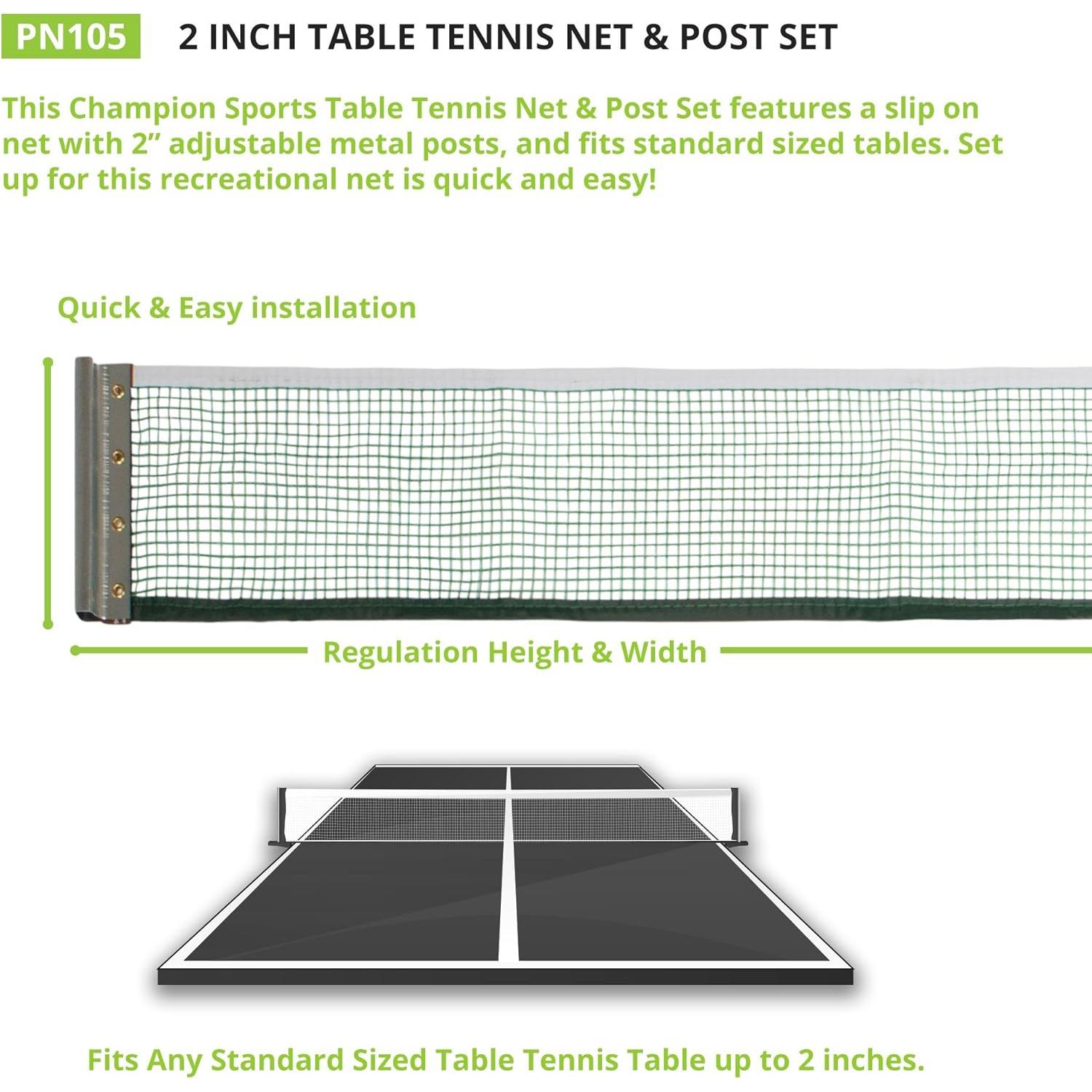Conjunto de Red y Poste de Tenis de Mesa Champion Sports