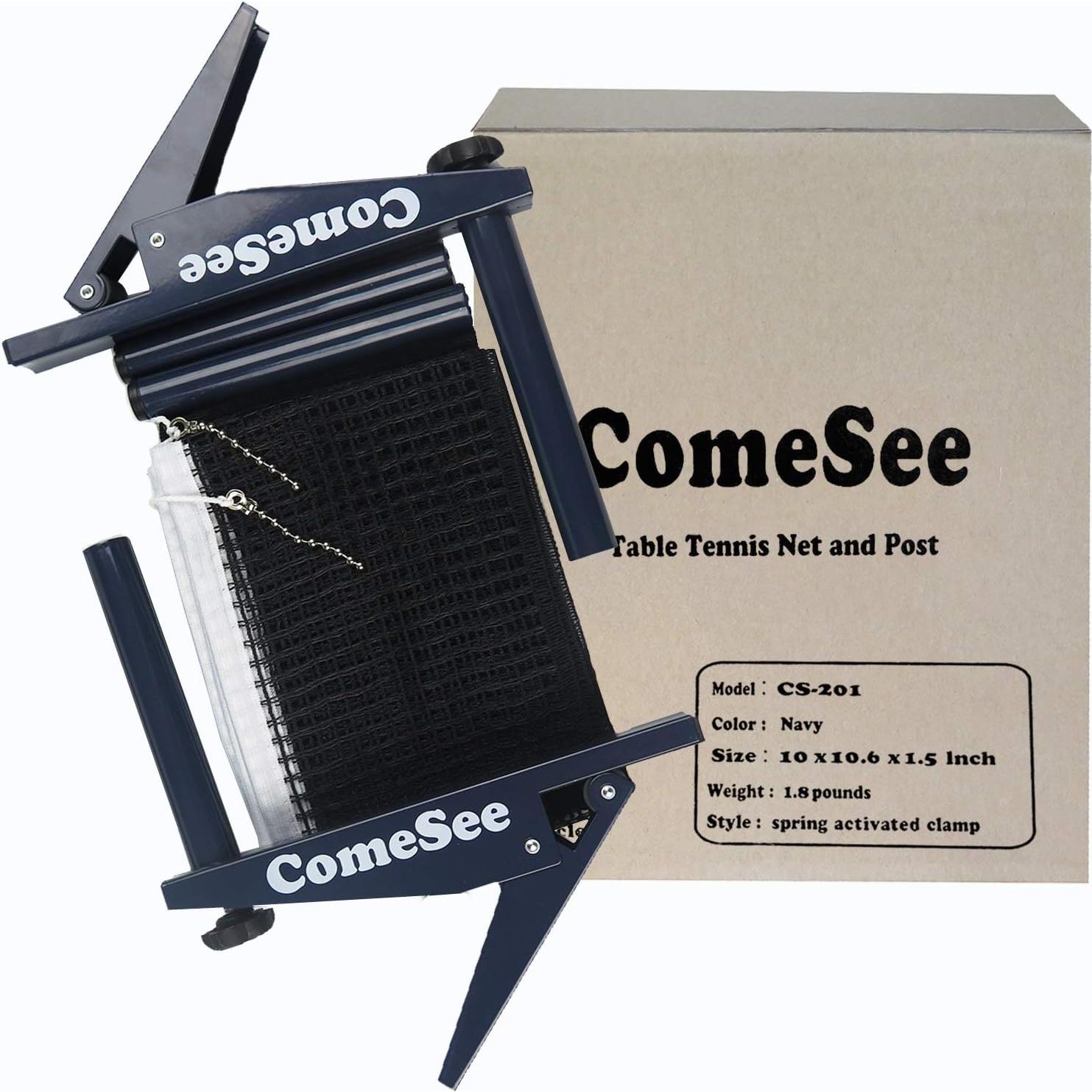 Juego de Red y Postes de Tenis de Mesa Comesee Profesional