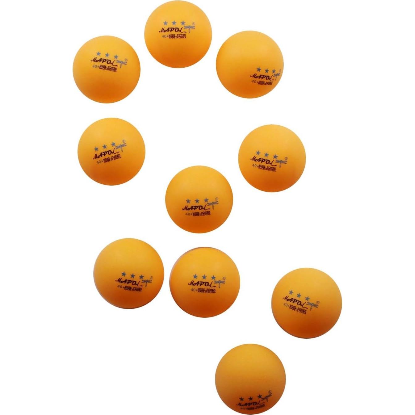 Pelotas de Ping Pong MAPOL 40mm Naranja 50 Unidades Premium