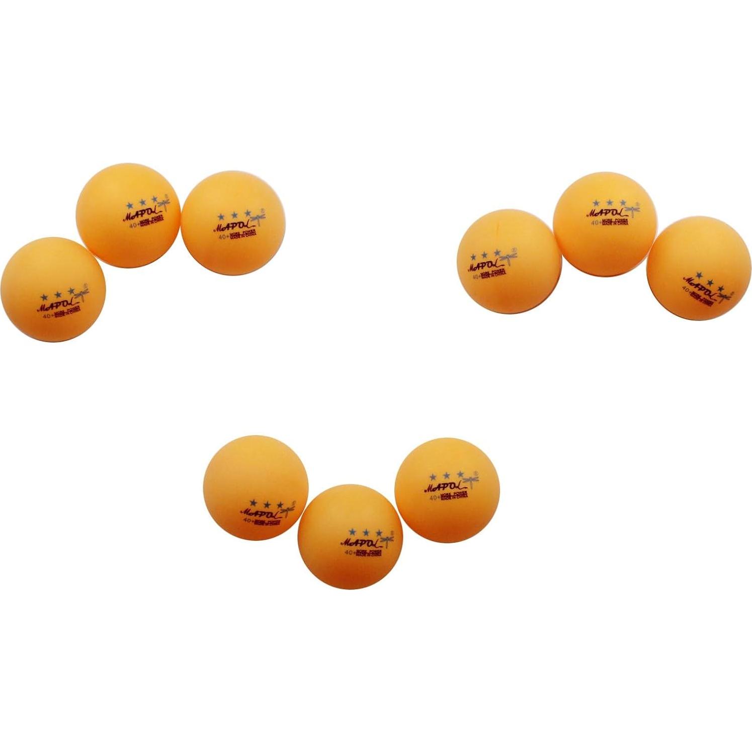 Pelotas de Ping Pong MAPOL 40mm Naranja 50 Unidades Premium