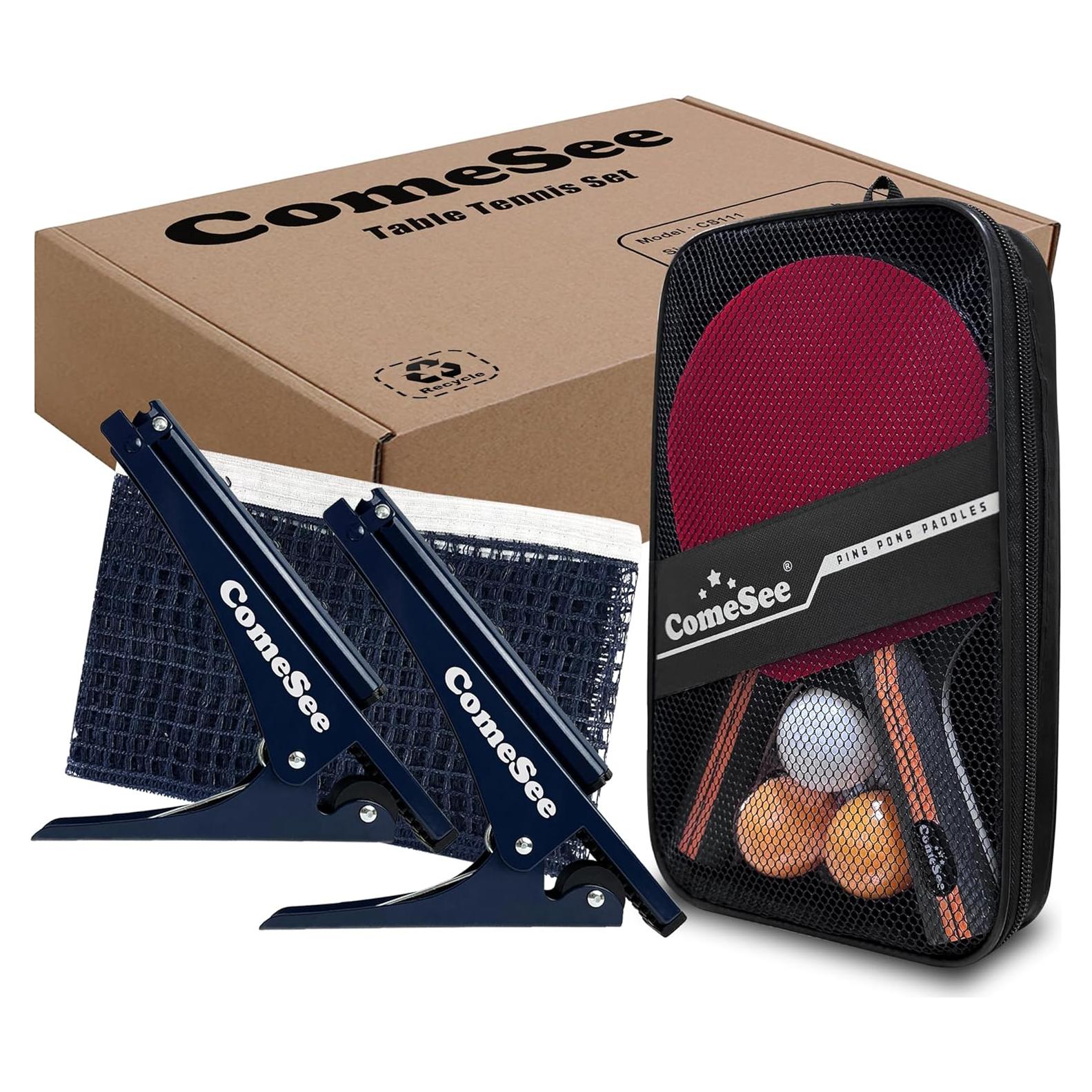 Conjunto de Tenis de Mesa Comesee CS-111 con Red y Palas