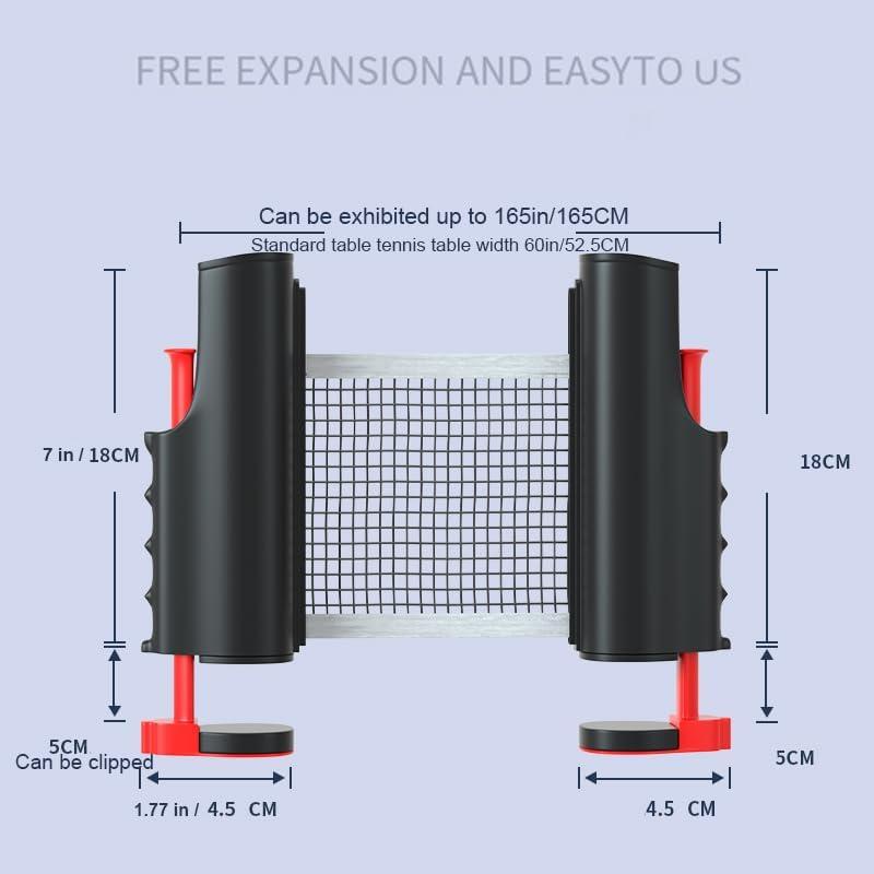 Red de Ping Pong Retráctil PLOOTA Ajustable 1.9m Azul