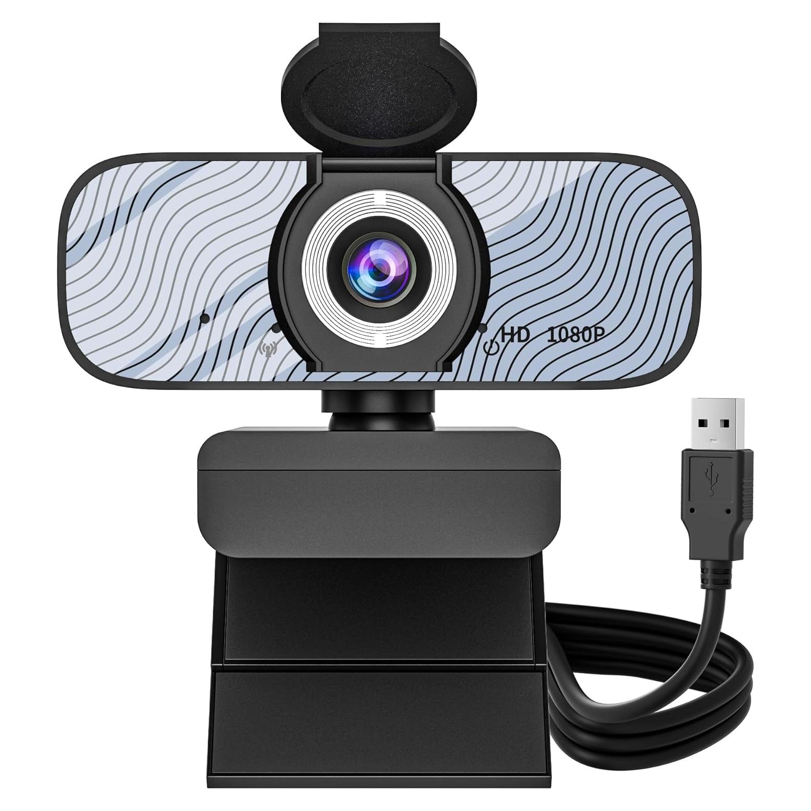 Cámara Web HD Gozvrpus TW-05 con Micrófono y Trípode, 1080P