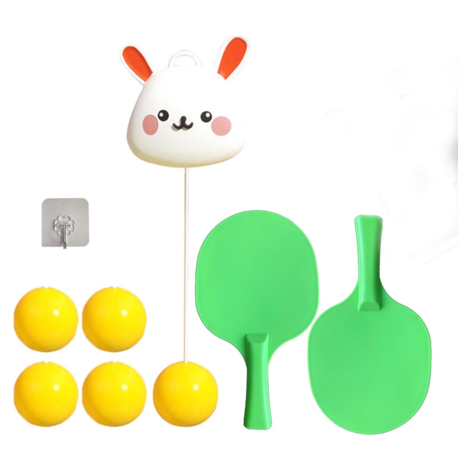 Conjunto Entrenador Tenis de Mesa Aihosier Modelo Conejo 5 Pelotas