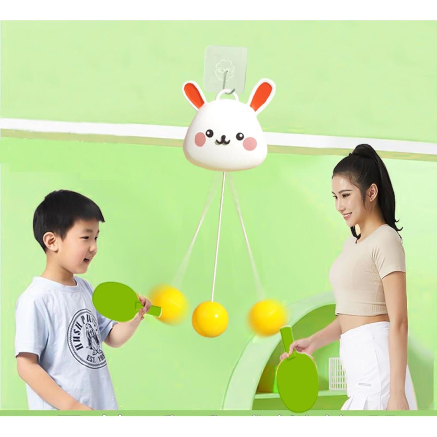 Conjunto Entrenador Tenis de Mesa Aihosier Modelo Conejo 5 Pelotas