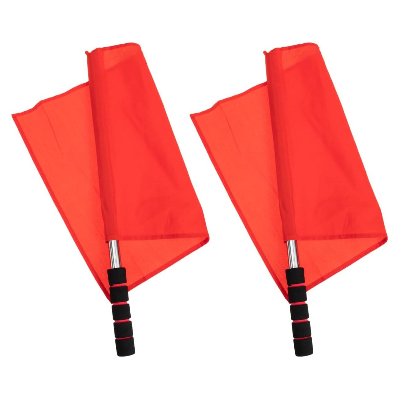 Banderas Rojas de Árbitro Healvian 45x36cm para Fútbol y Voleibol