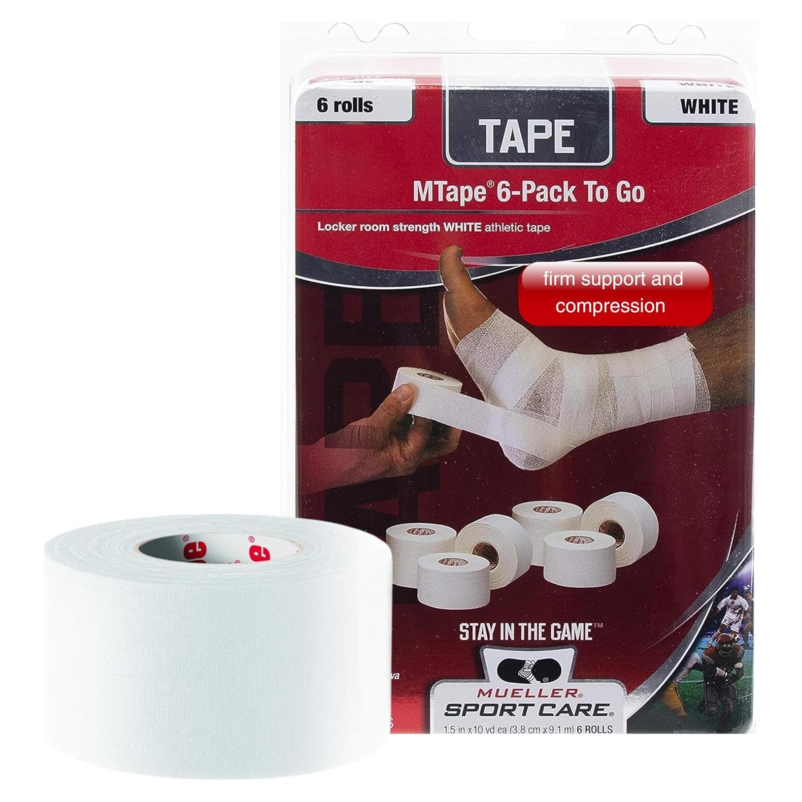 Cinta Atlética Mueller MTape 1.5" x 9.14 m - 6 Rollos