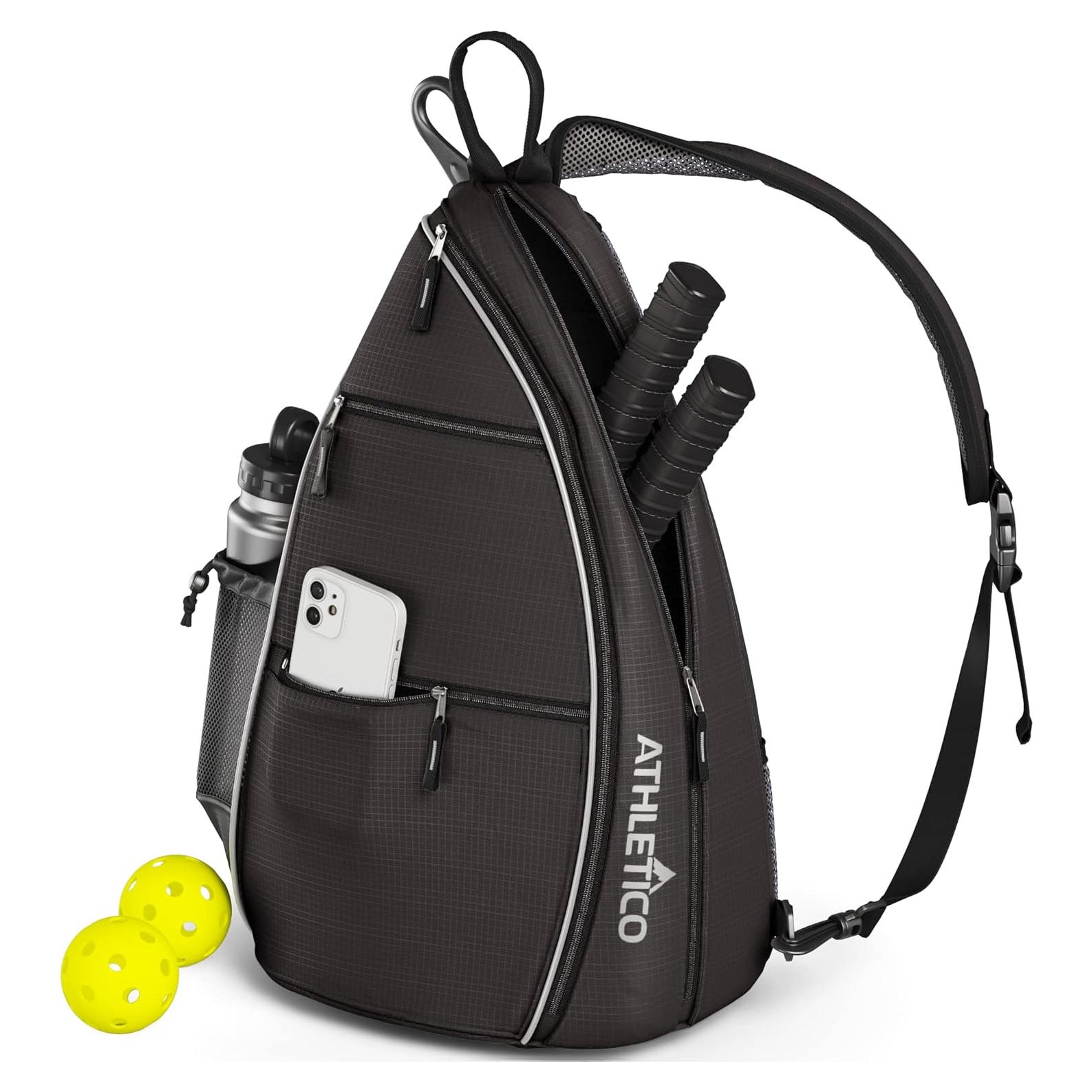 Bolsa Sling Athletico Negra - Mochila Crossbody para Deportes