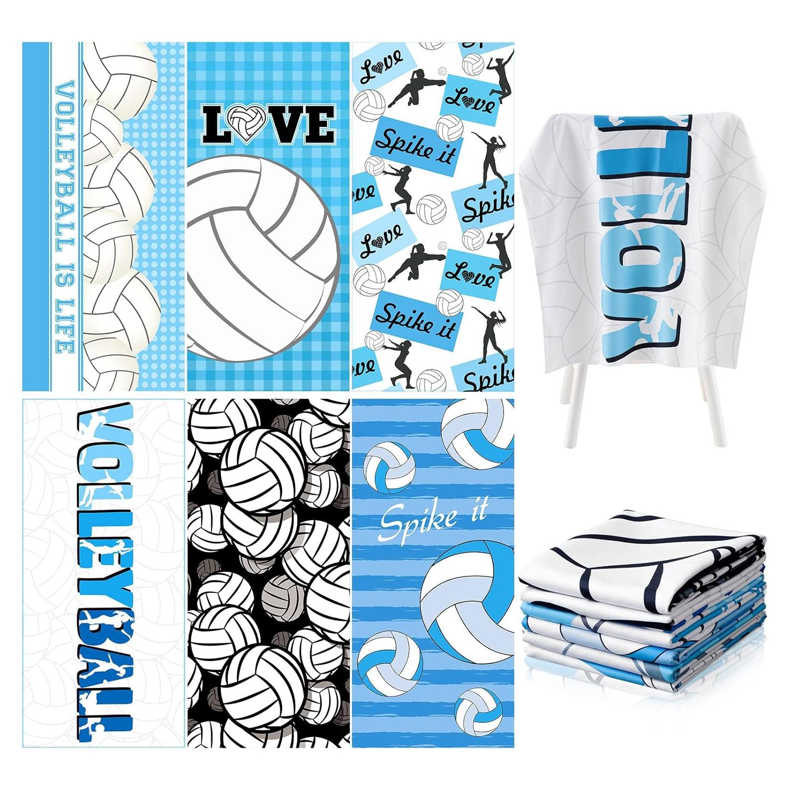 Toallas de Playa VitalCozy 6 Pzas Microfibra 71x150 cm Voleibol