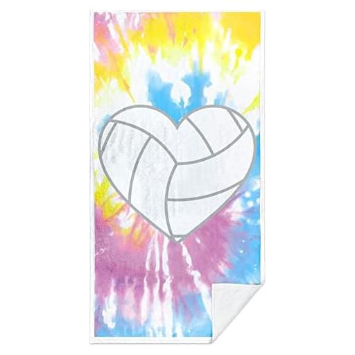 Toalla de Playa ChalkTalkSPORTS Corazón de Voleibol 152x76 cm