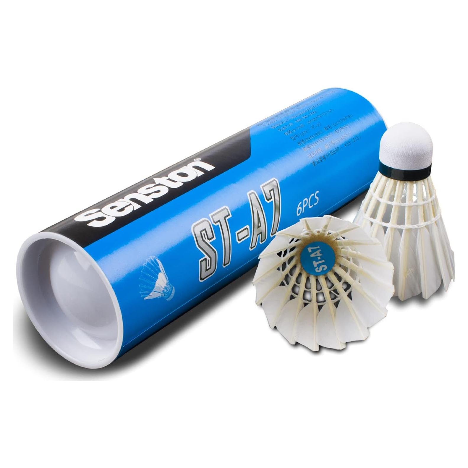 Volantes de Bádminton Senston - Paquete de 6 Piezas de Pluma