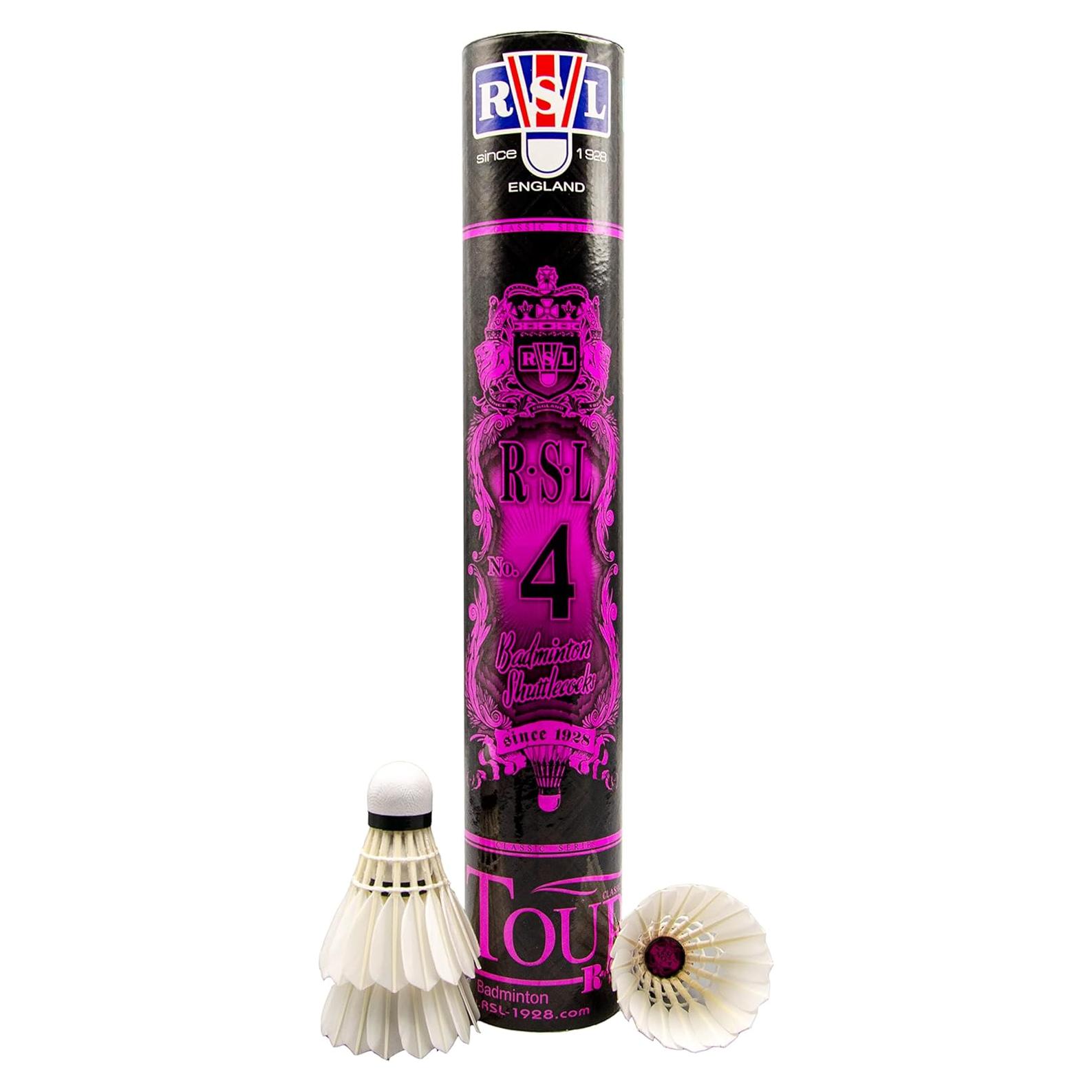 Volantes de Bádminton RSL No.4 Torneo Paquete de 12 - Velocidad 77